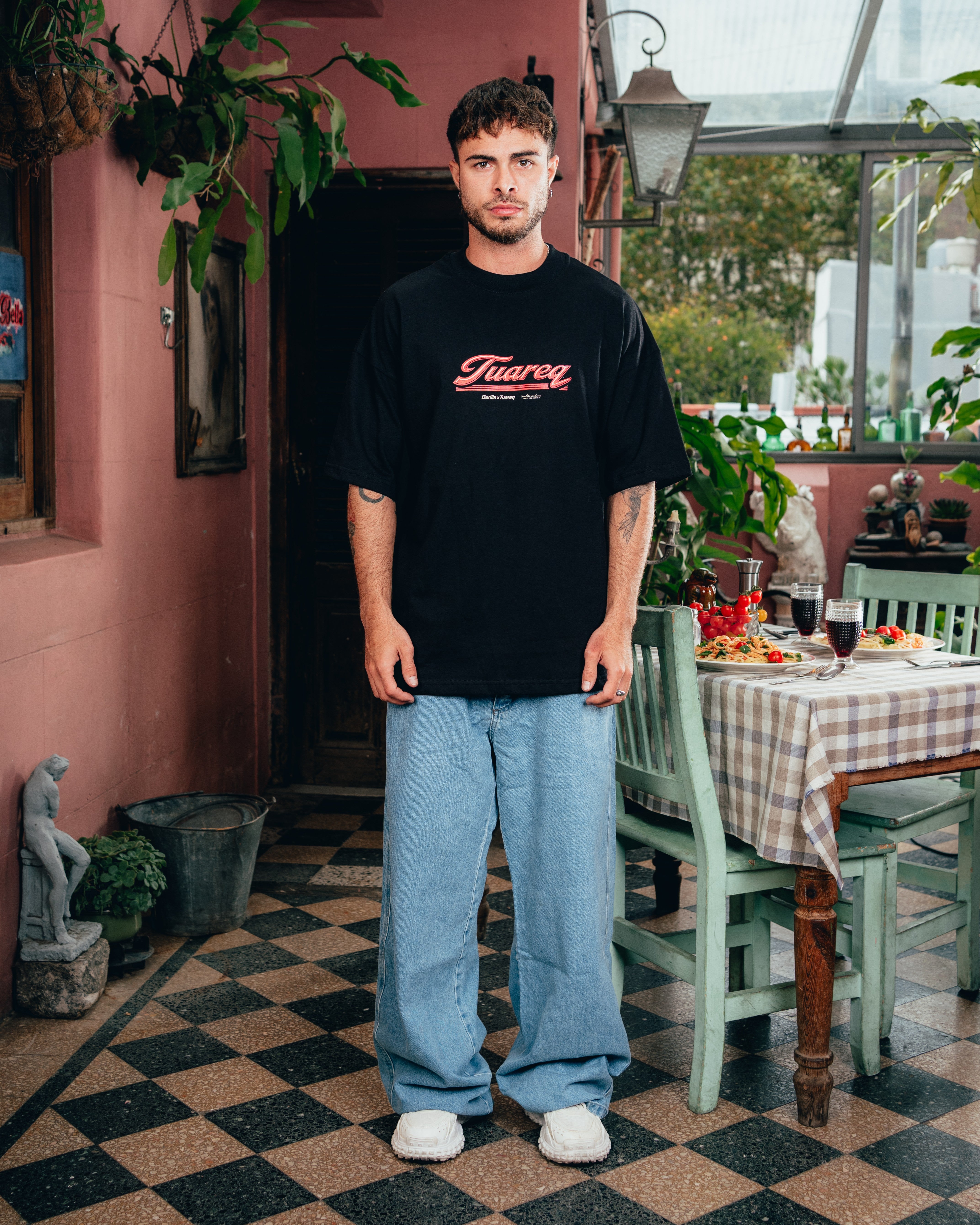 REMERA OVERSIZED [ BARILLA ] VINTAGE BLACK
