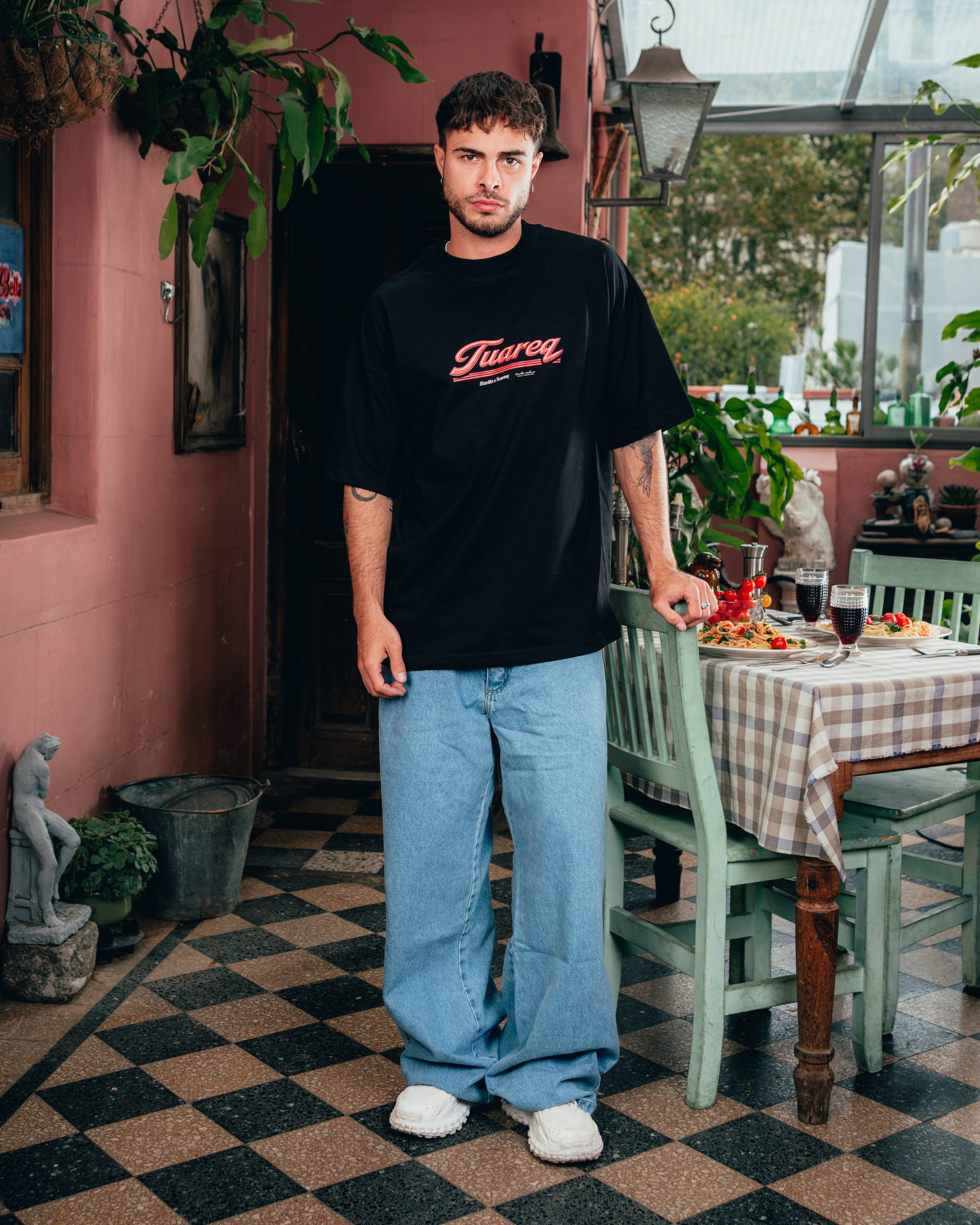 REMERA OVERSIZED [ BARILLA ] VINTAGE BLACK