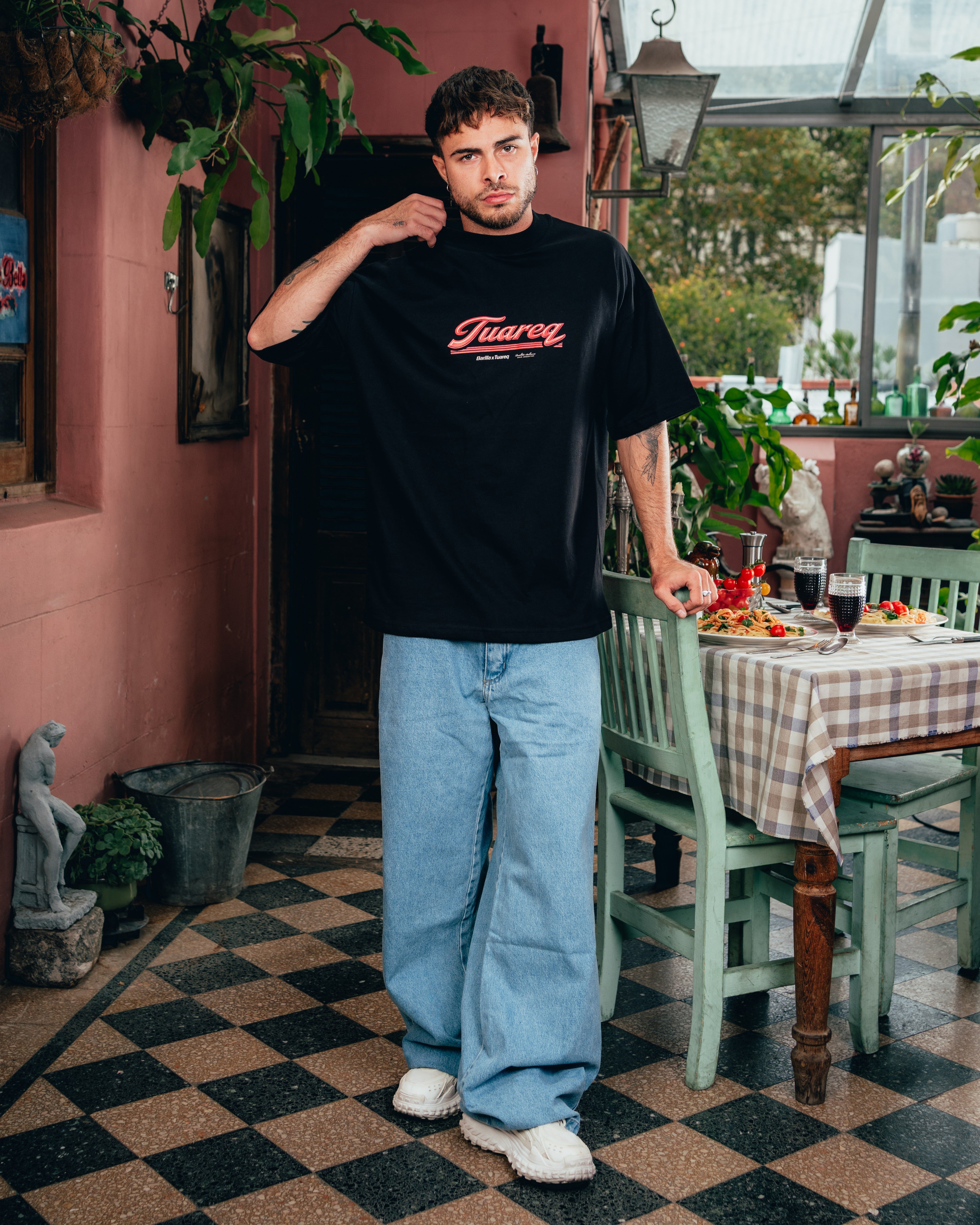 REMERA OVERSIZED [ BARILLA ] VINTAGE BLACK