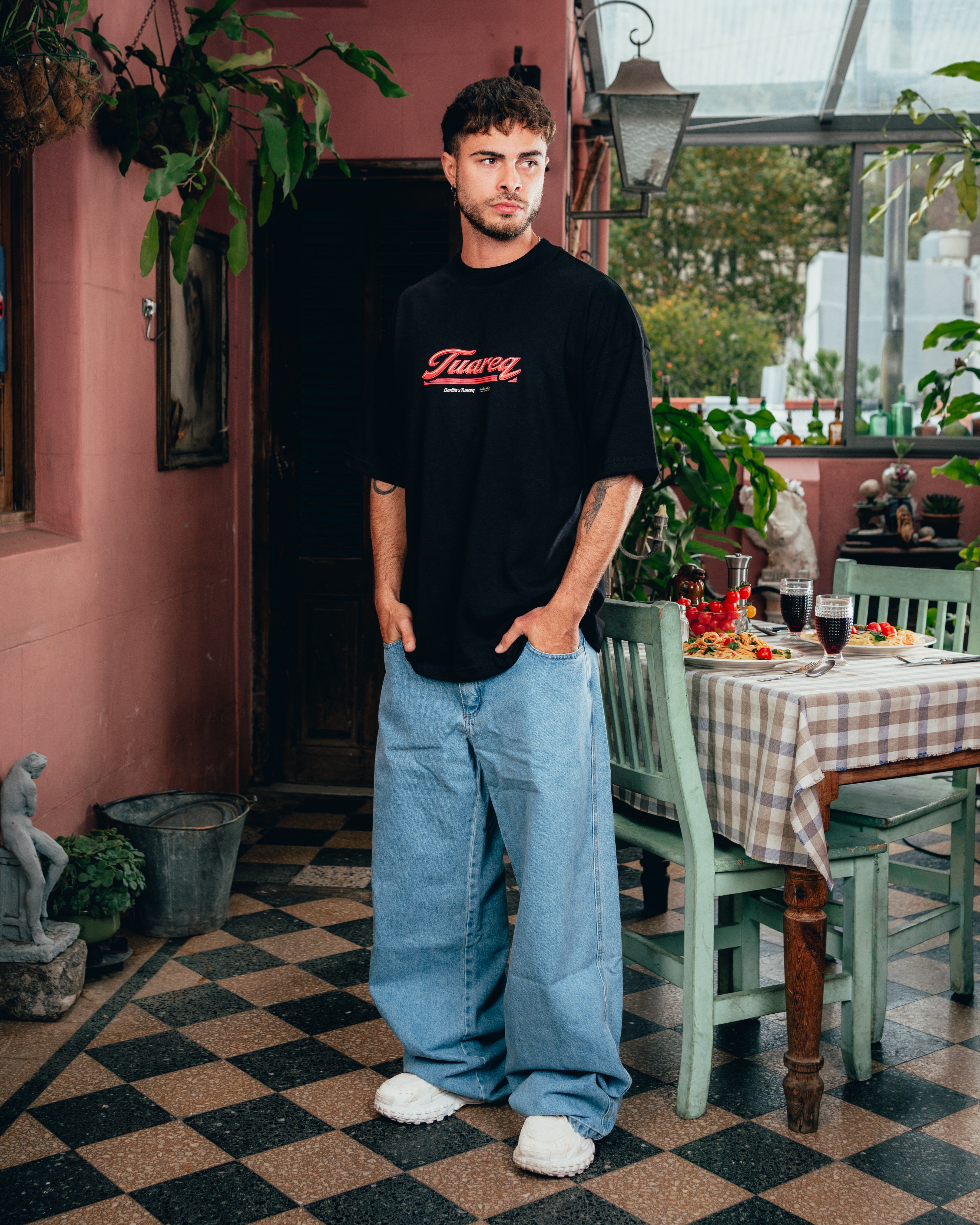 REMERA OVERSIZED [ BARILLA ] VINTAGE BLACK