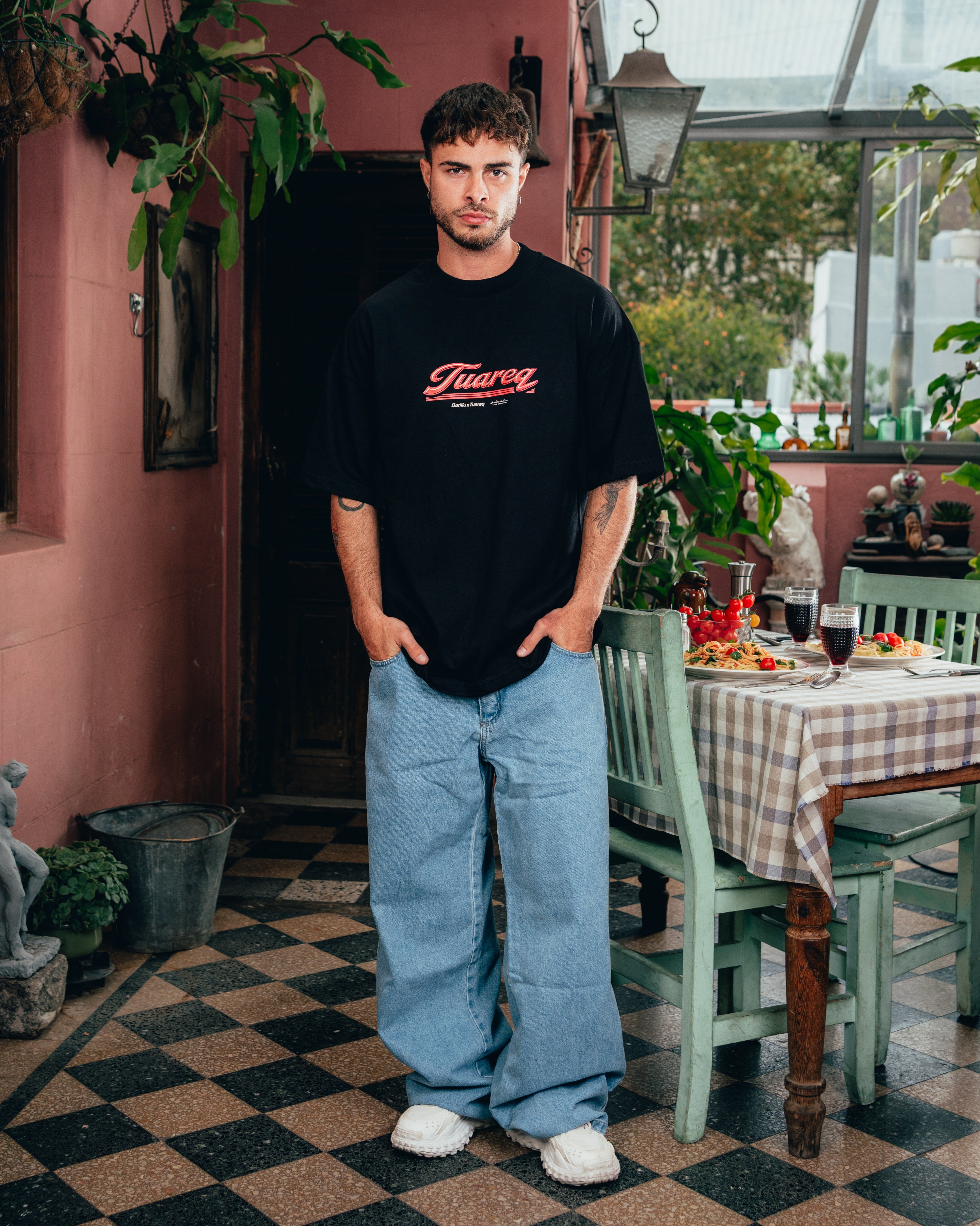 REMERA OVERSIZED [ BARILLA ] VINTAGE BLACK