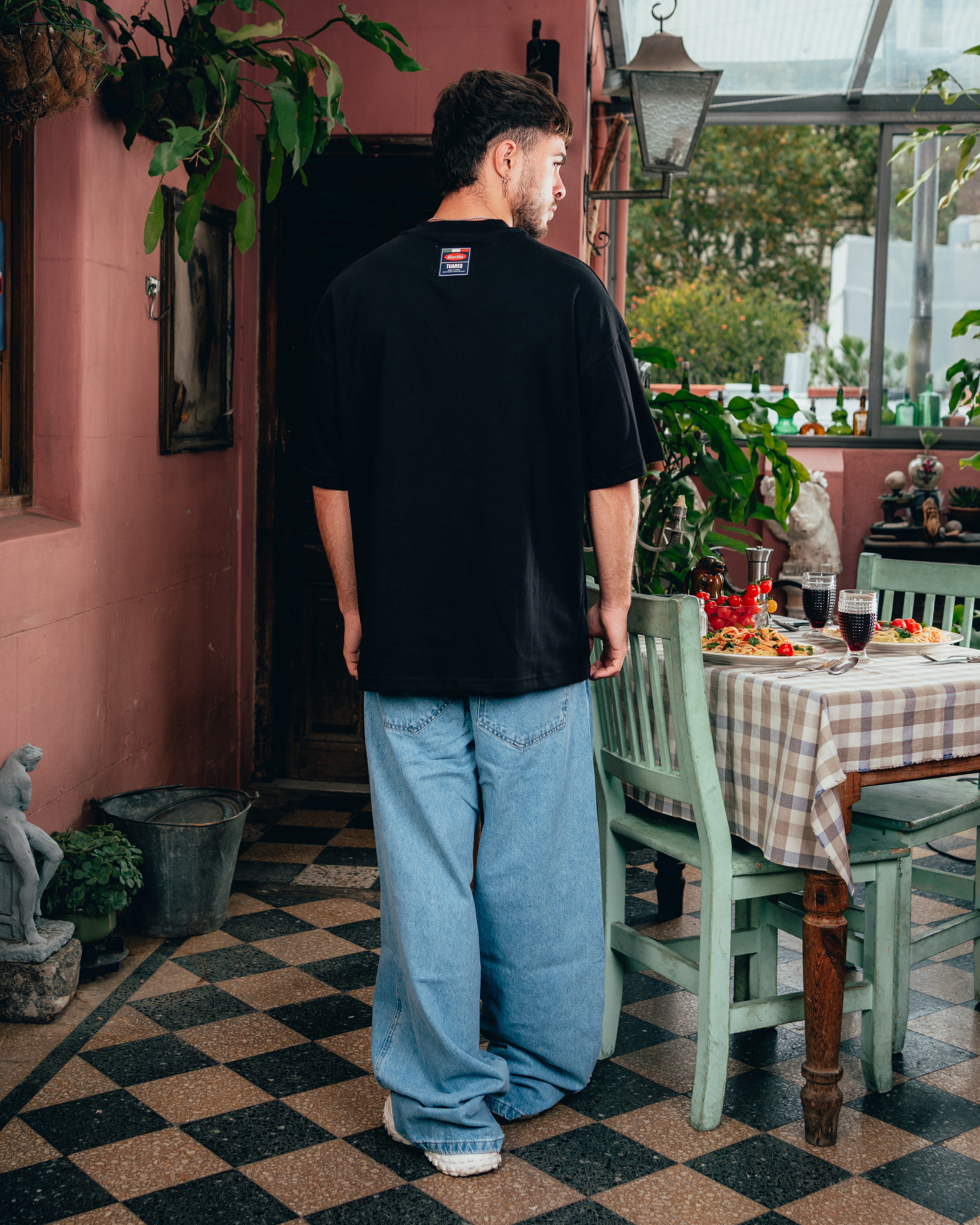 REMERA OVERSIZED [ BARILLA ] VINTAGE BLACK