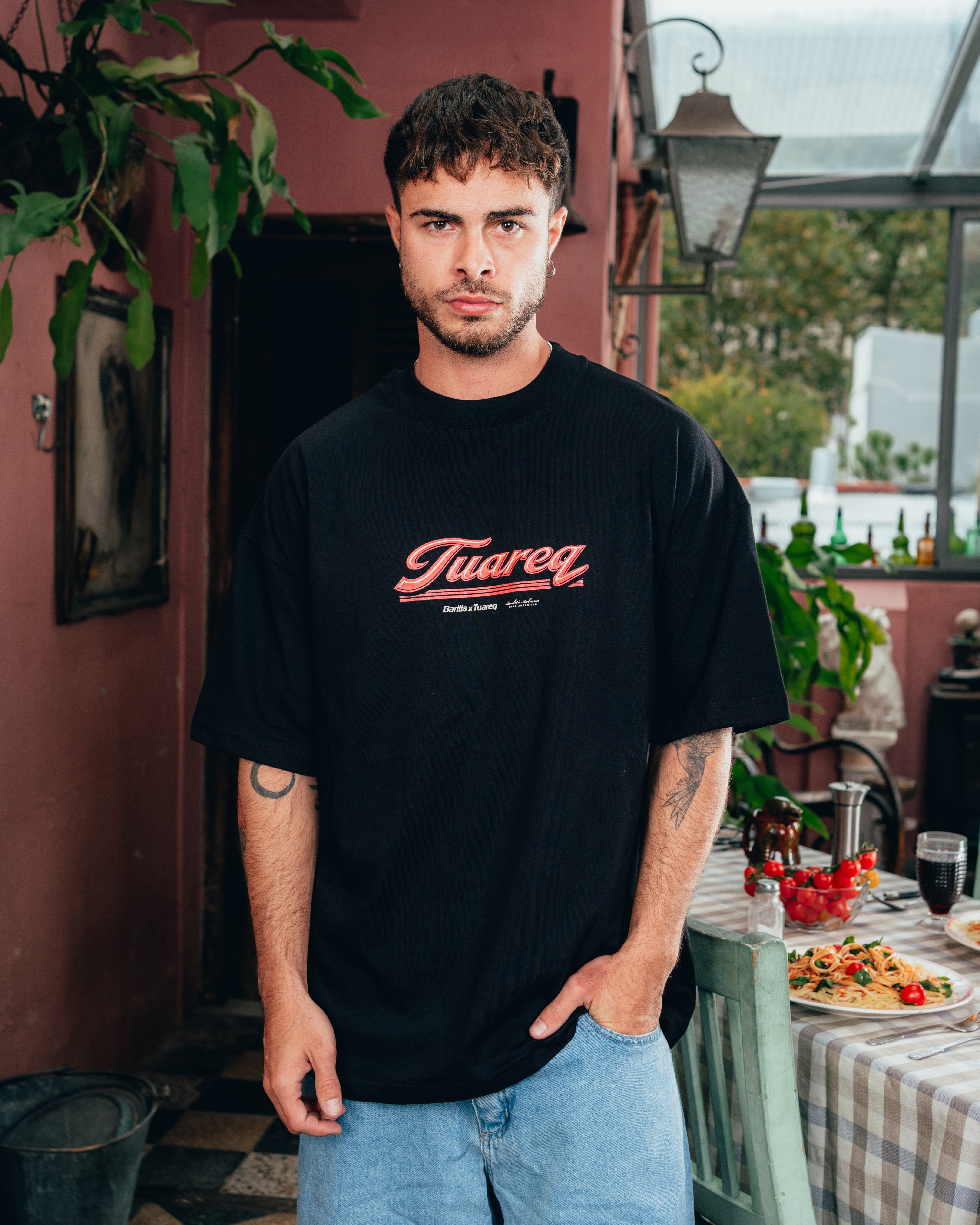 REMERA OVERSIZED [ BARILLA ] VINTAGE BLACK