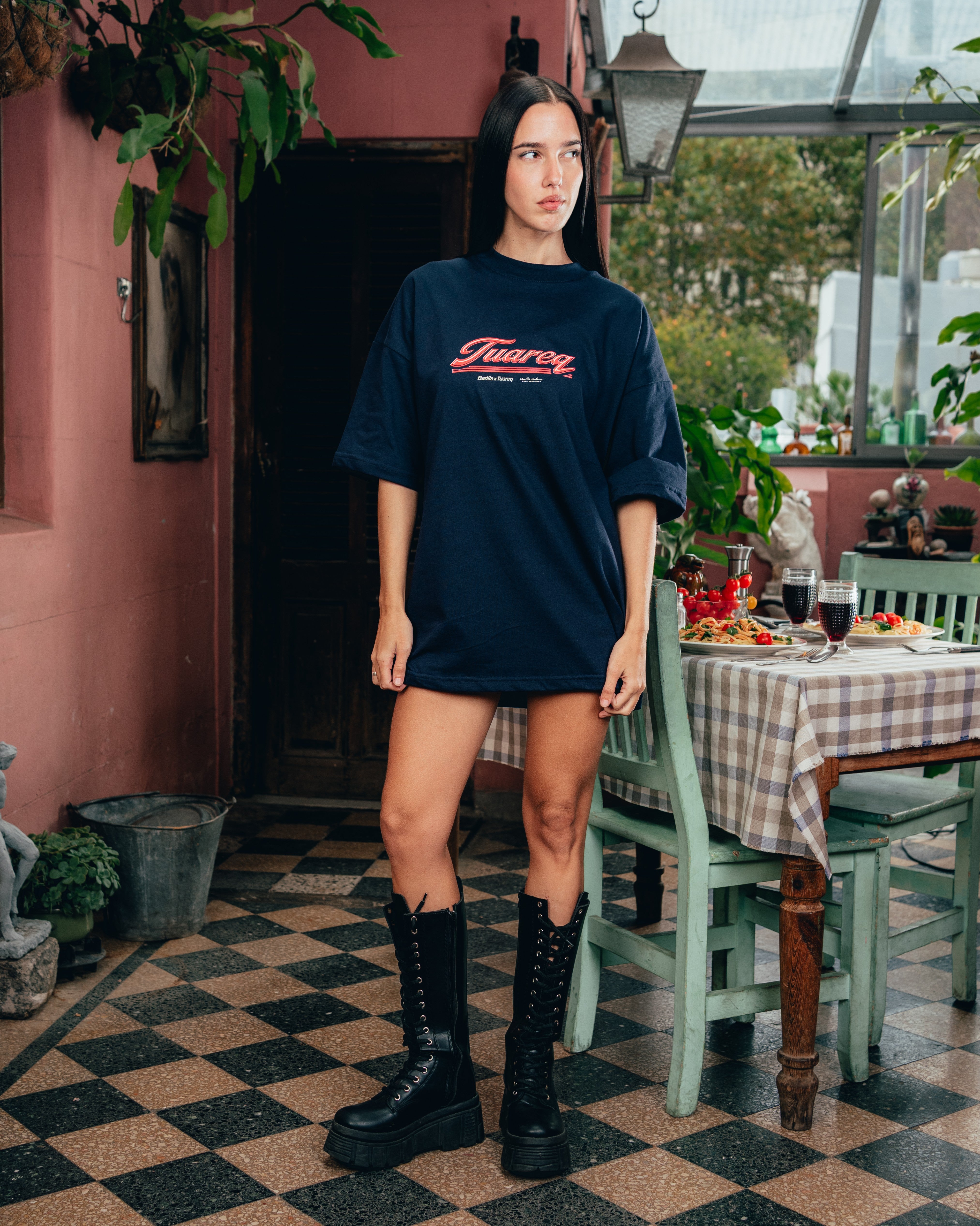 REMERA OVERSIZED [ BARILLA ] VINTAGE BLUE