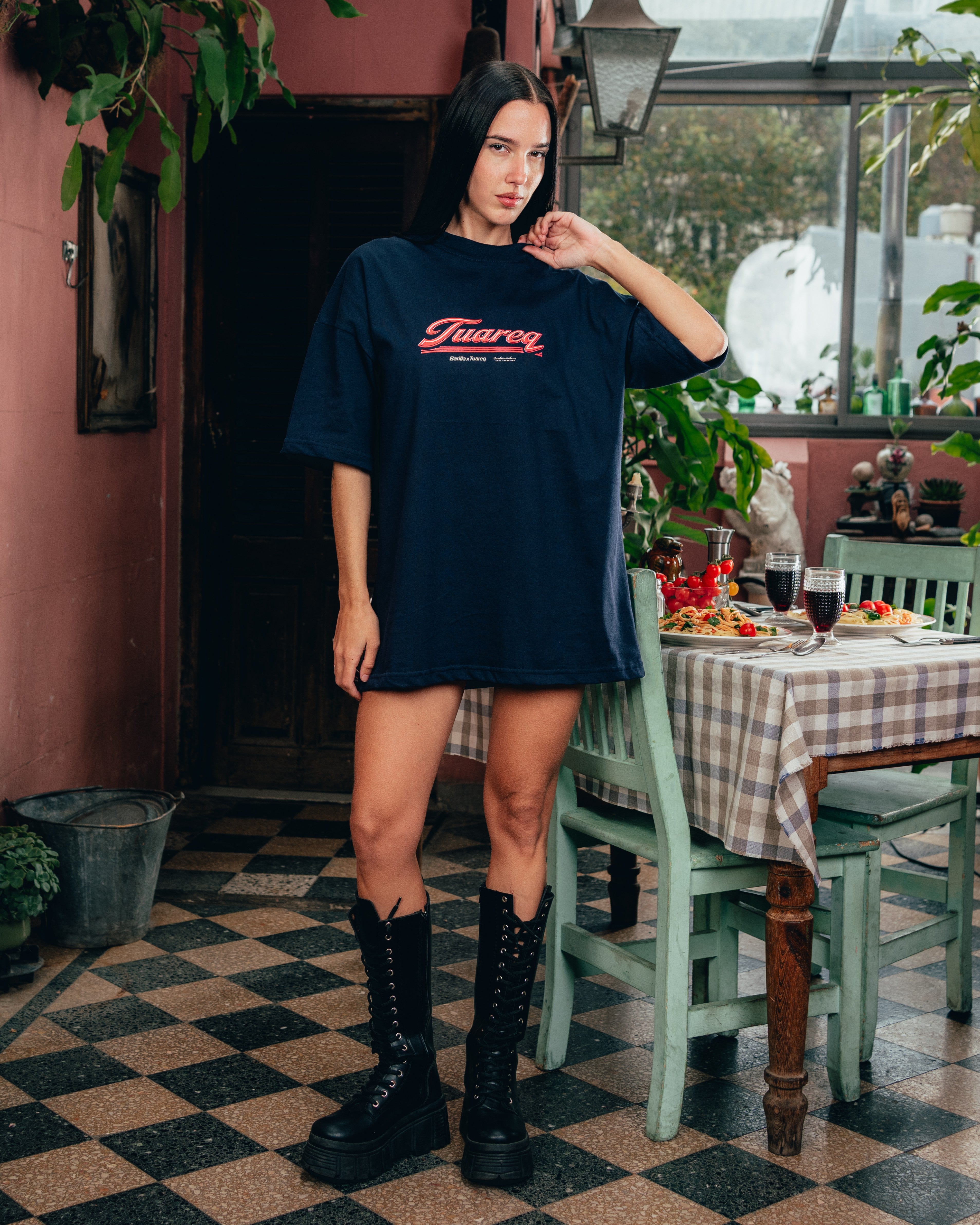 REMERA OVERSIZED [ BARILLA ] VINTAGE BLUE