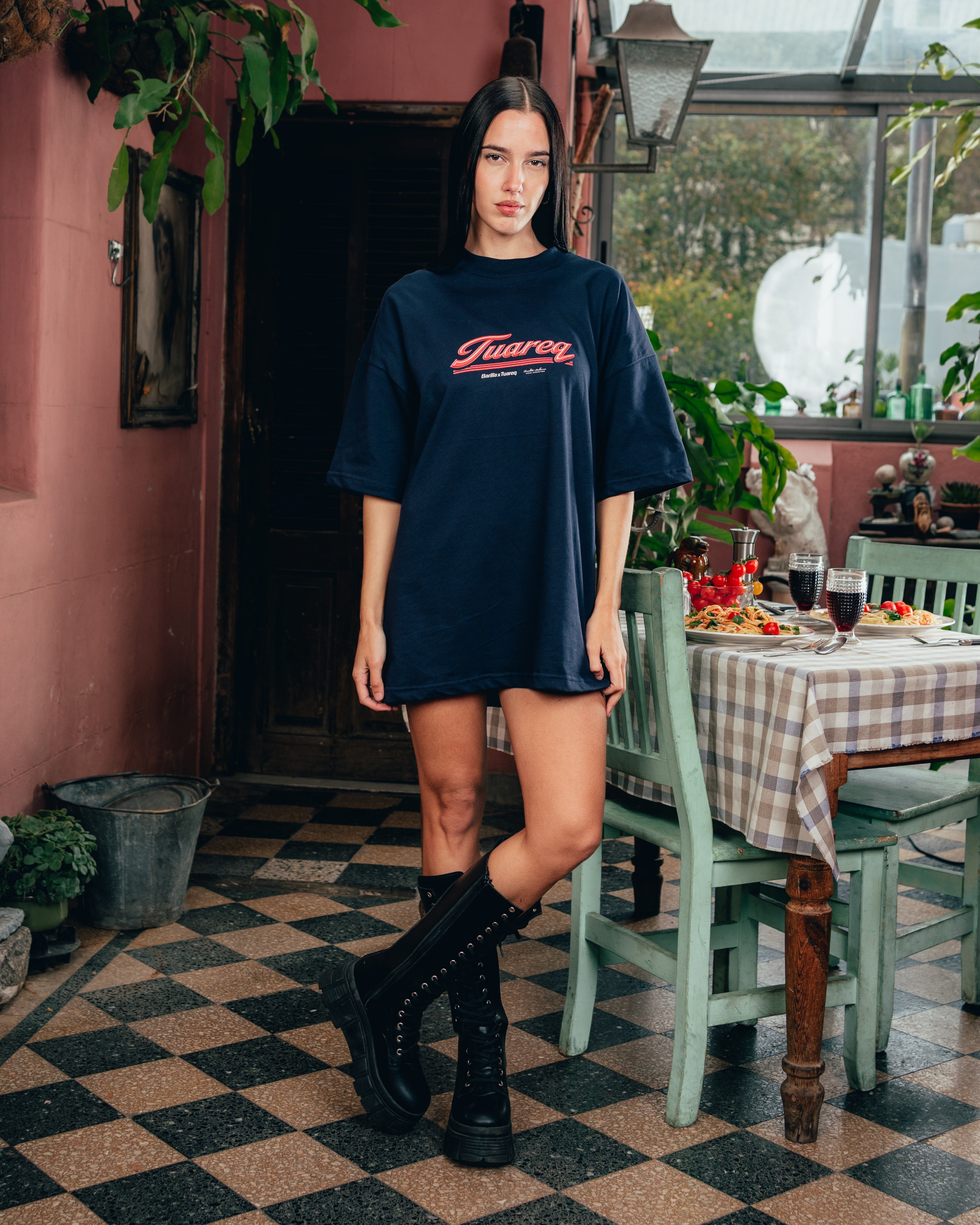 REMERA OVERSIZED [ BARILLA ] VINTAGE BLUE