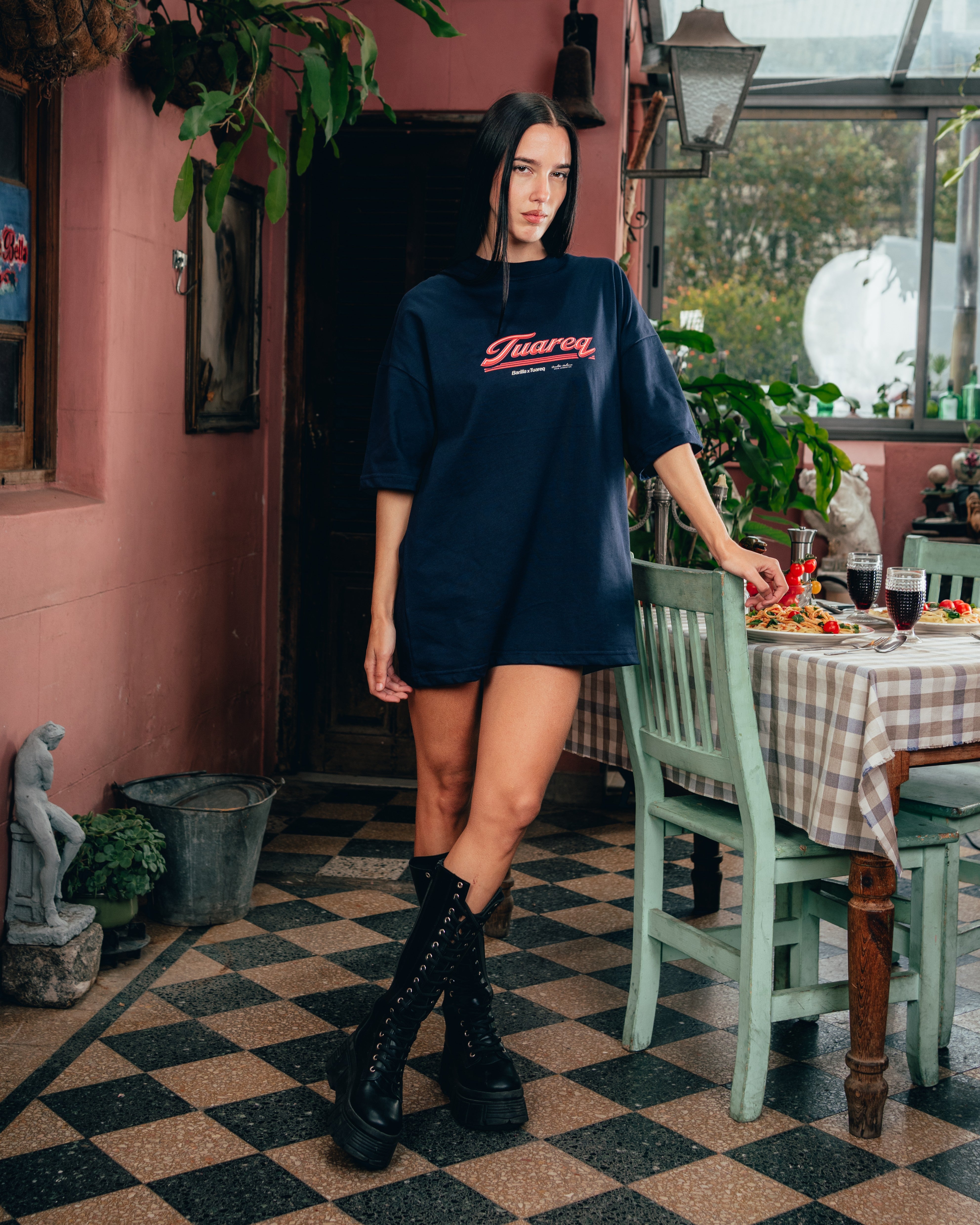 REMERA OVERSIZED [ BARILLA ] VINTAGE BLUE