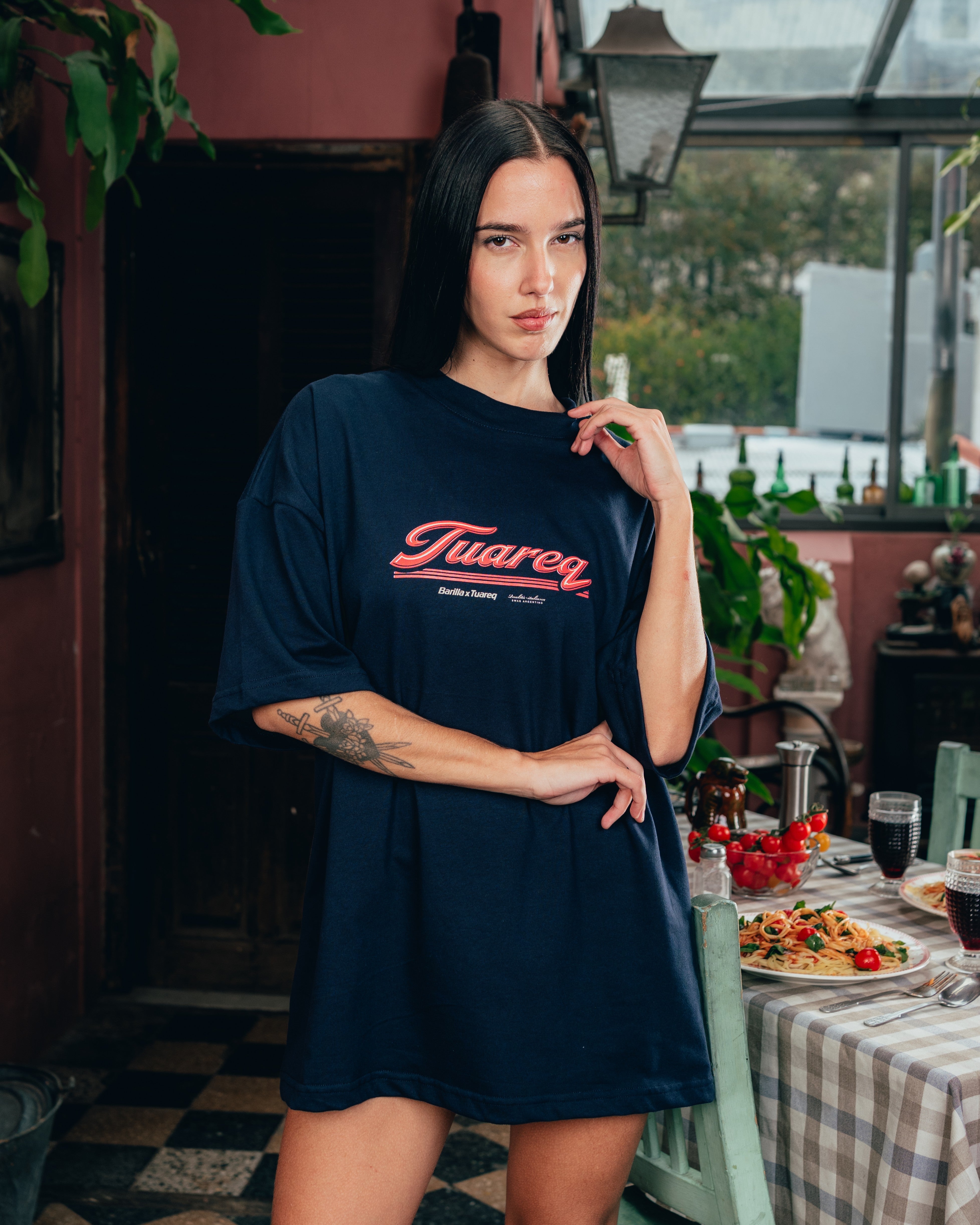 REMERA OVERSIZED [ BARILLA ] VINTAGE BLUE