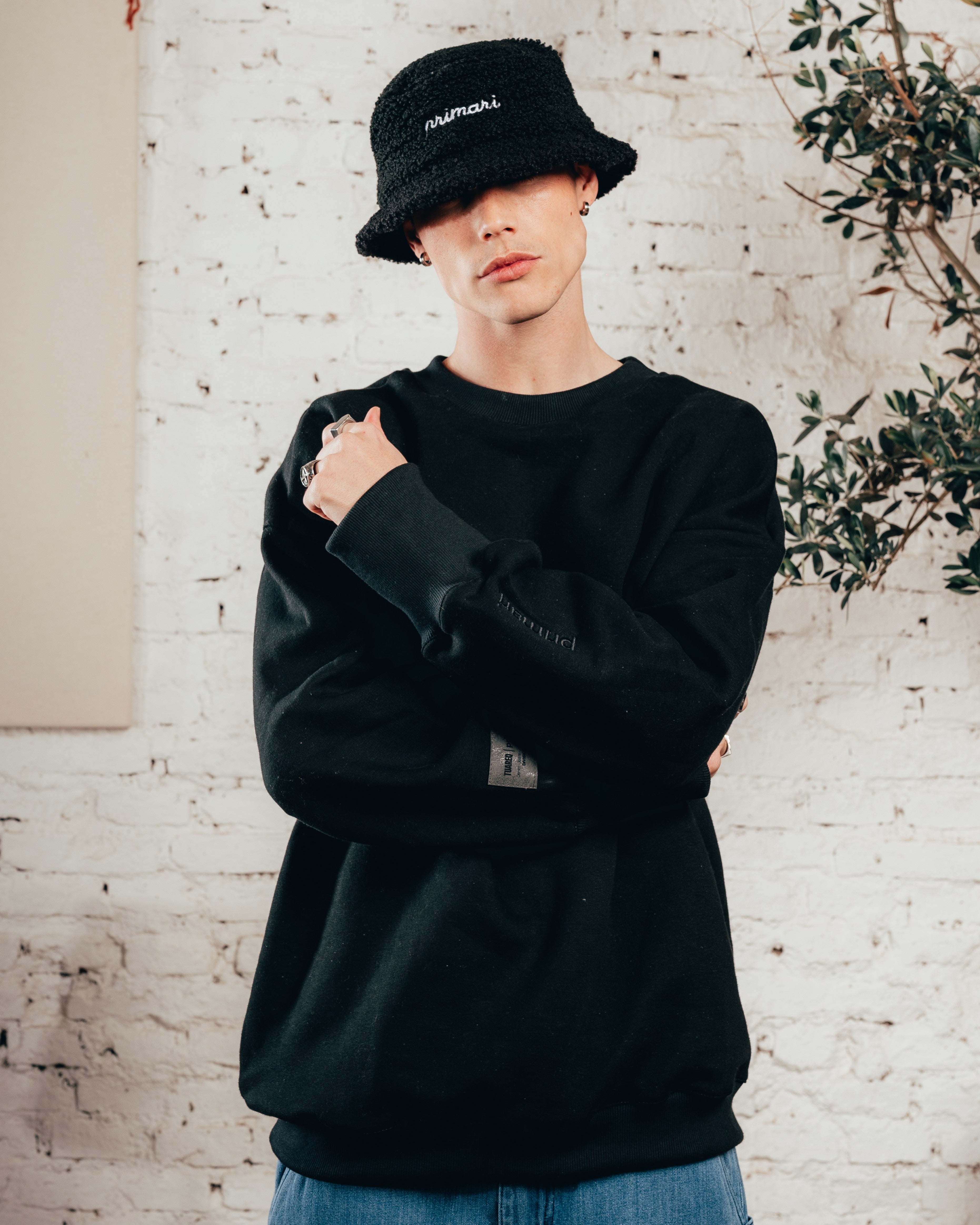 CREWNECK OVERSIZED [ PRIMARI ] JET BLACK