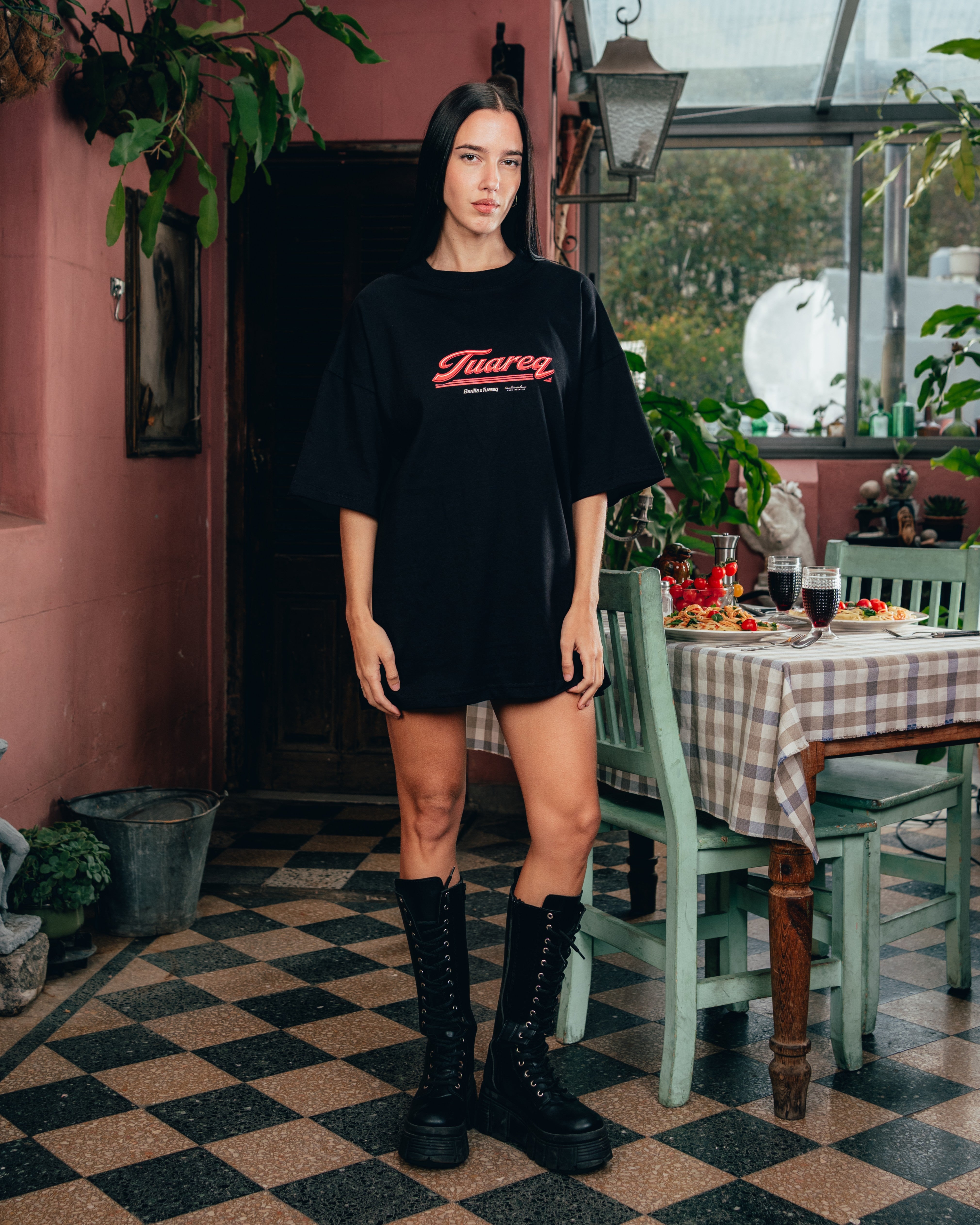 REMERA OVERSIZED [ BARILLA ] VINTAGE BLACK