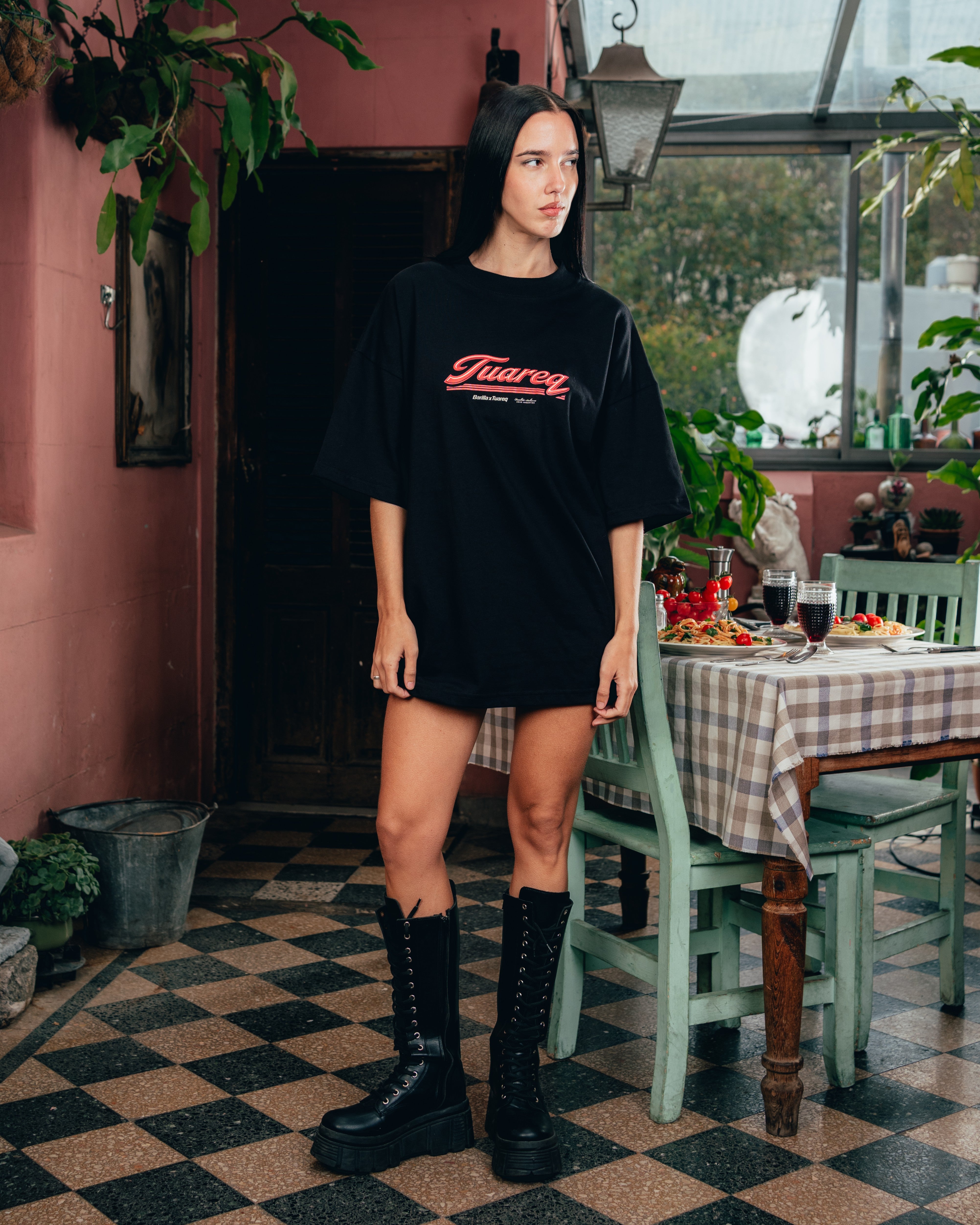 REMERA OVERSIZED [ BARILLA ] VINTAGE BLACK