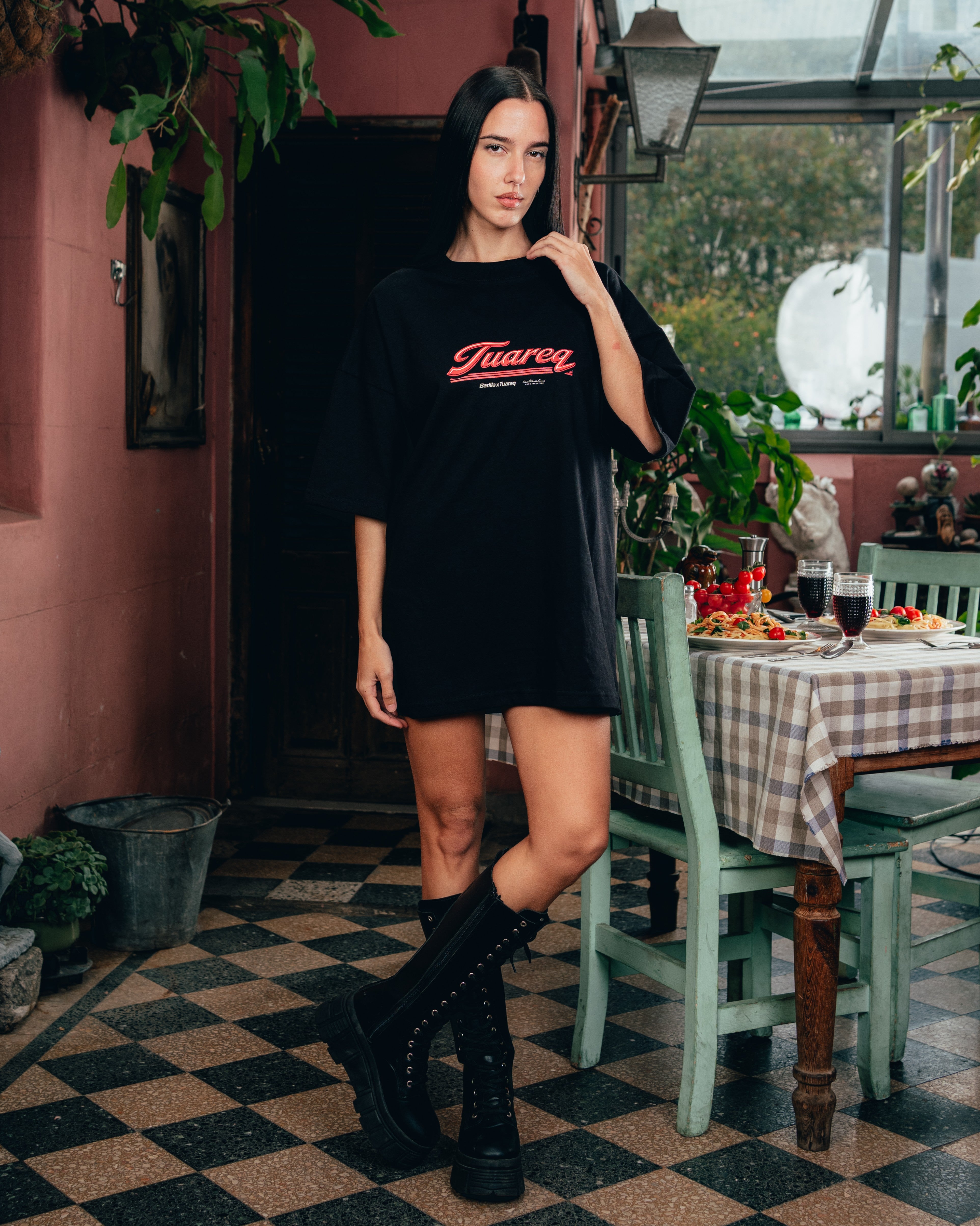 REMERA OVERSIZED [ BARILLA ] VINTAGE BLACK