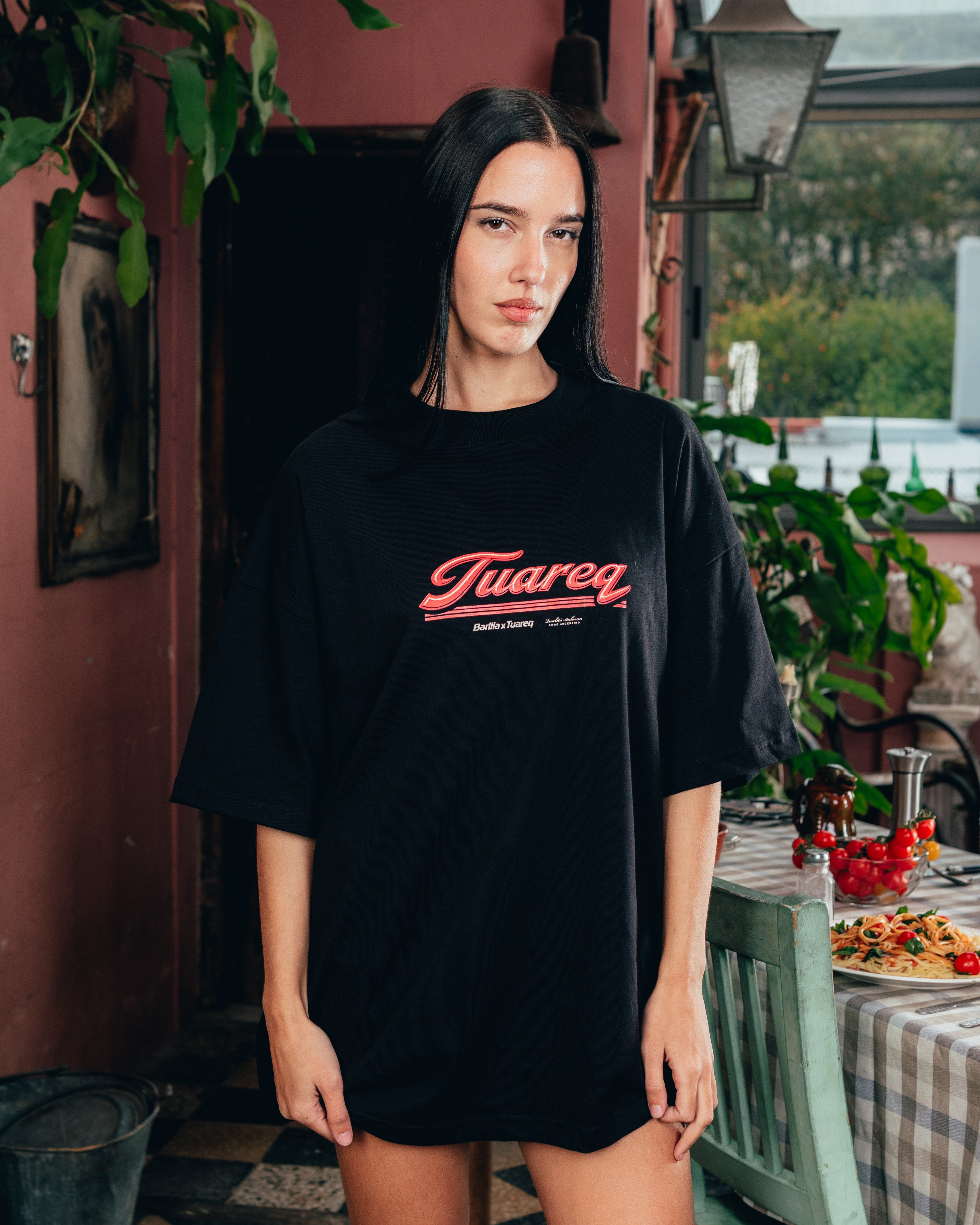 REMERA OVERSIZED [ BARILLA ] VINTAGE BLACK