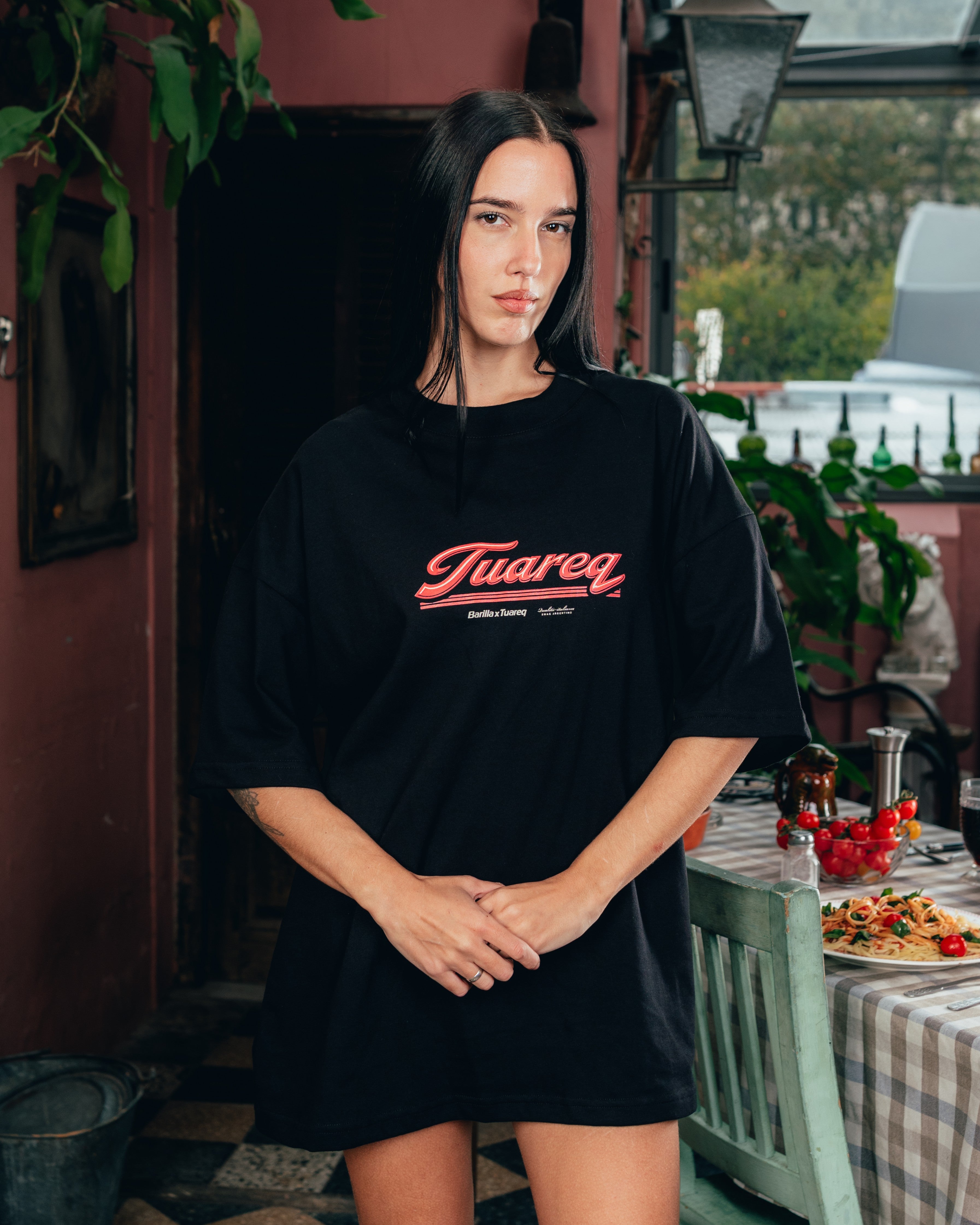 REMERA OVERSIZED [ BARILLA ] VINTAGE BLACK