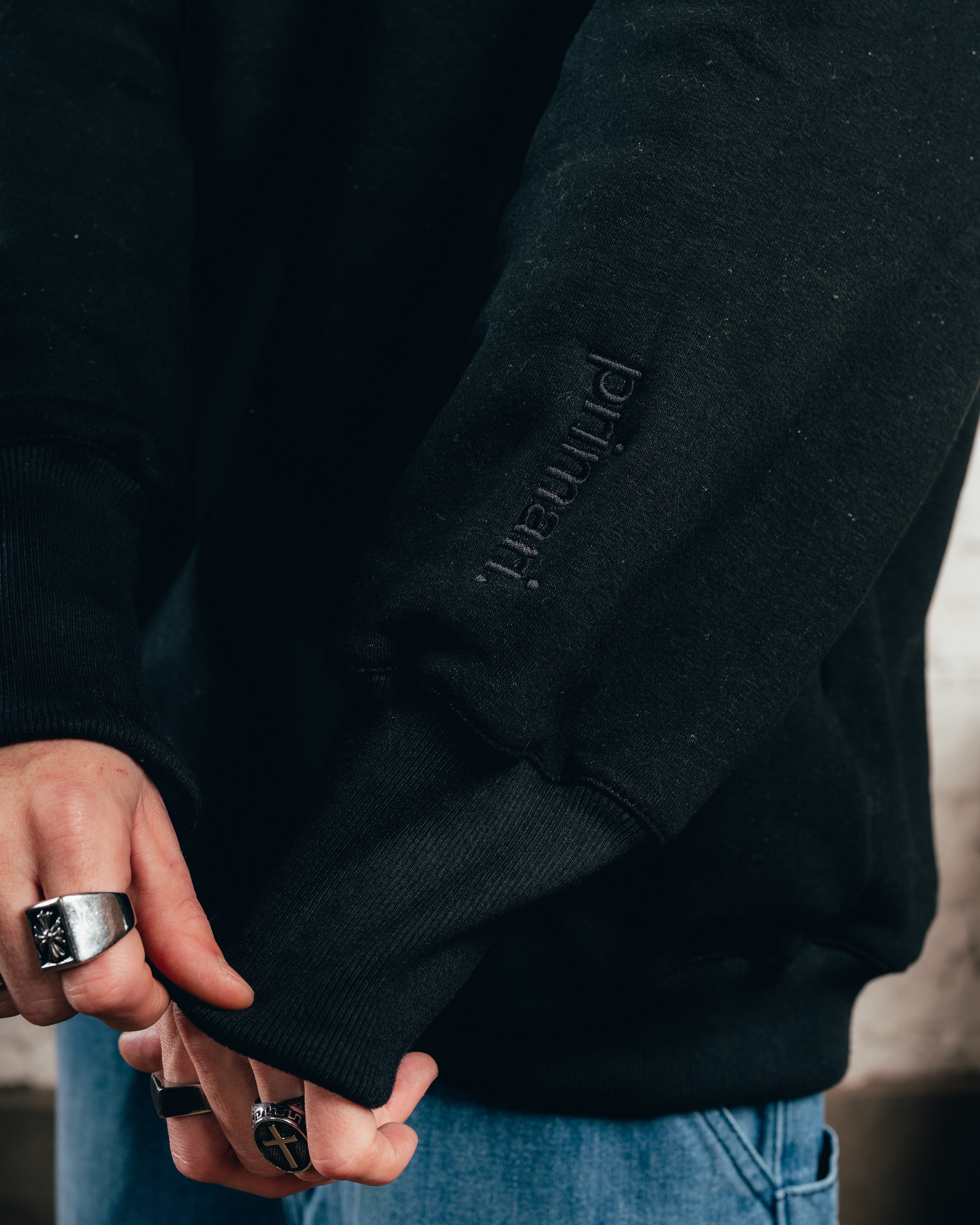 CREWNECK OVERSIZED [ PRIMARI ] JET BLACK