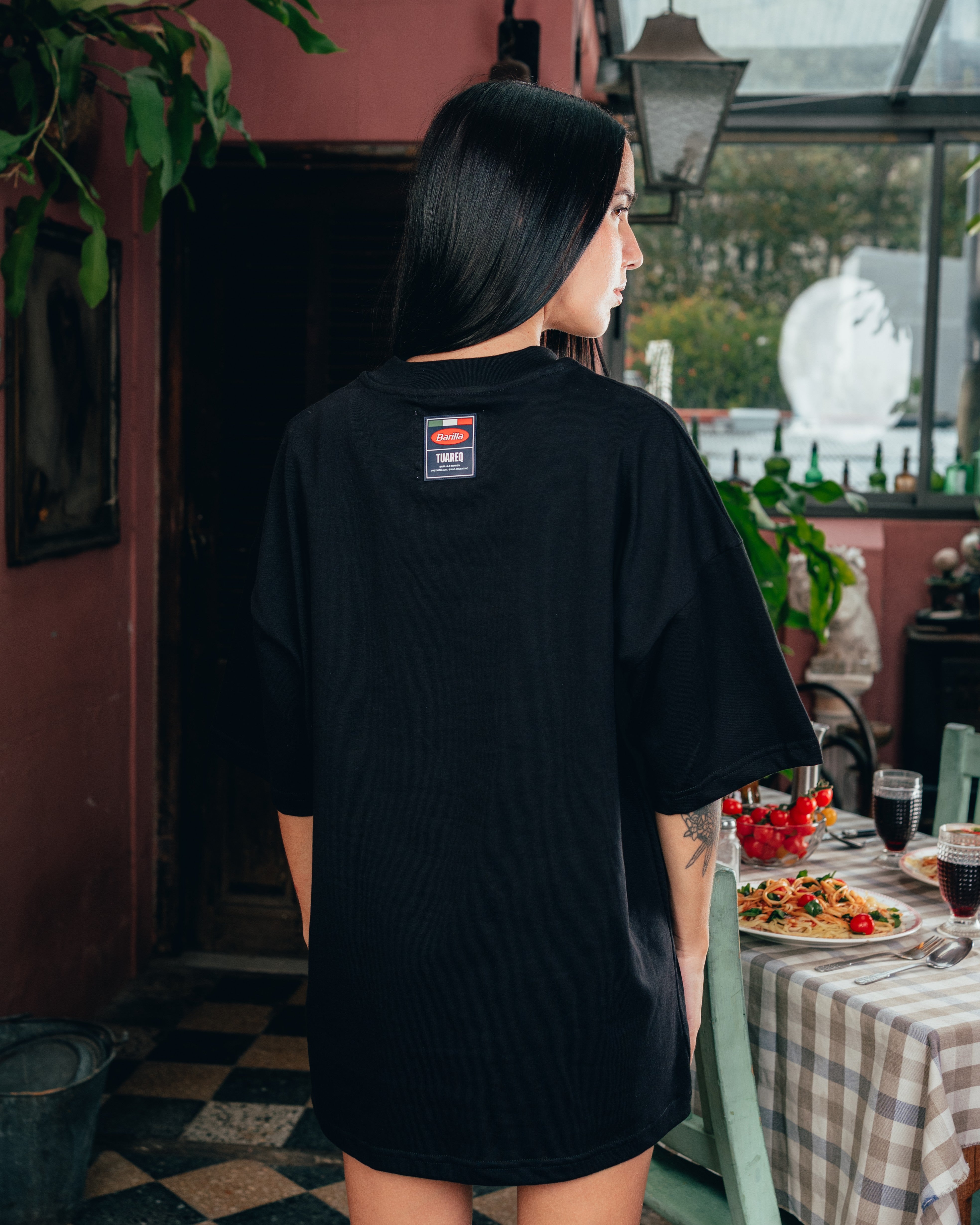 REMERA OVERSIZED [ BARILLA ] VINTAGE BLACK