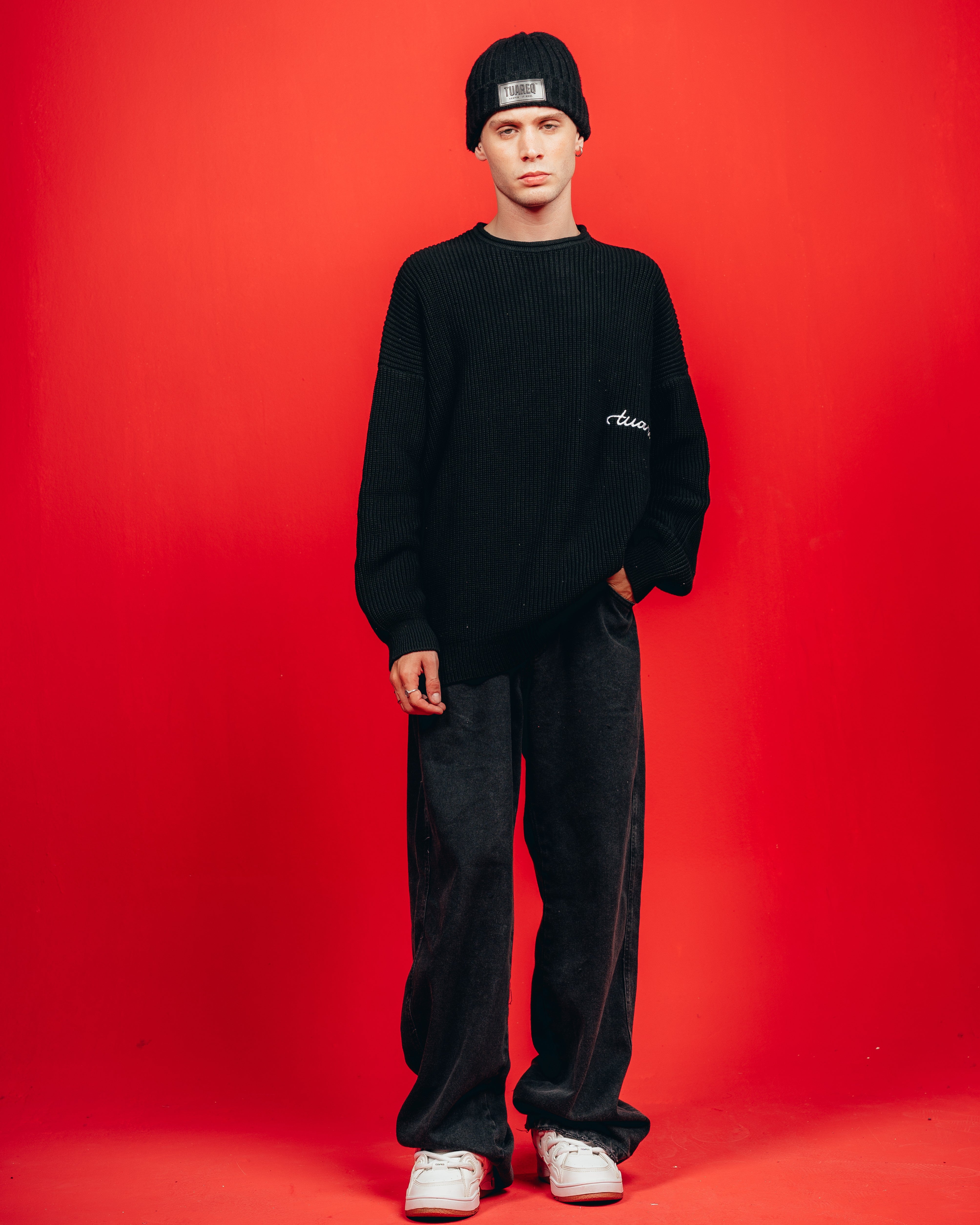 SWEATER TEJIDO PESADO [ CANDY ] BLACK