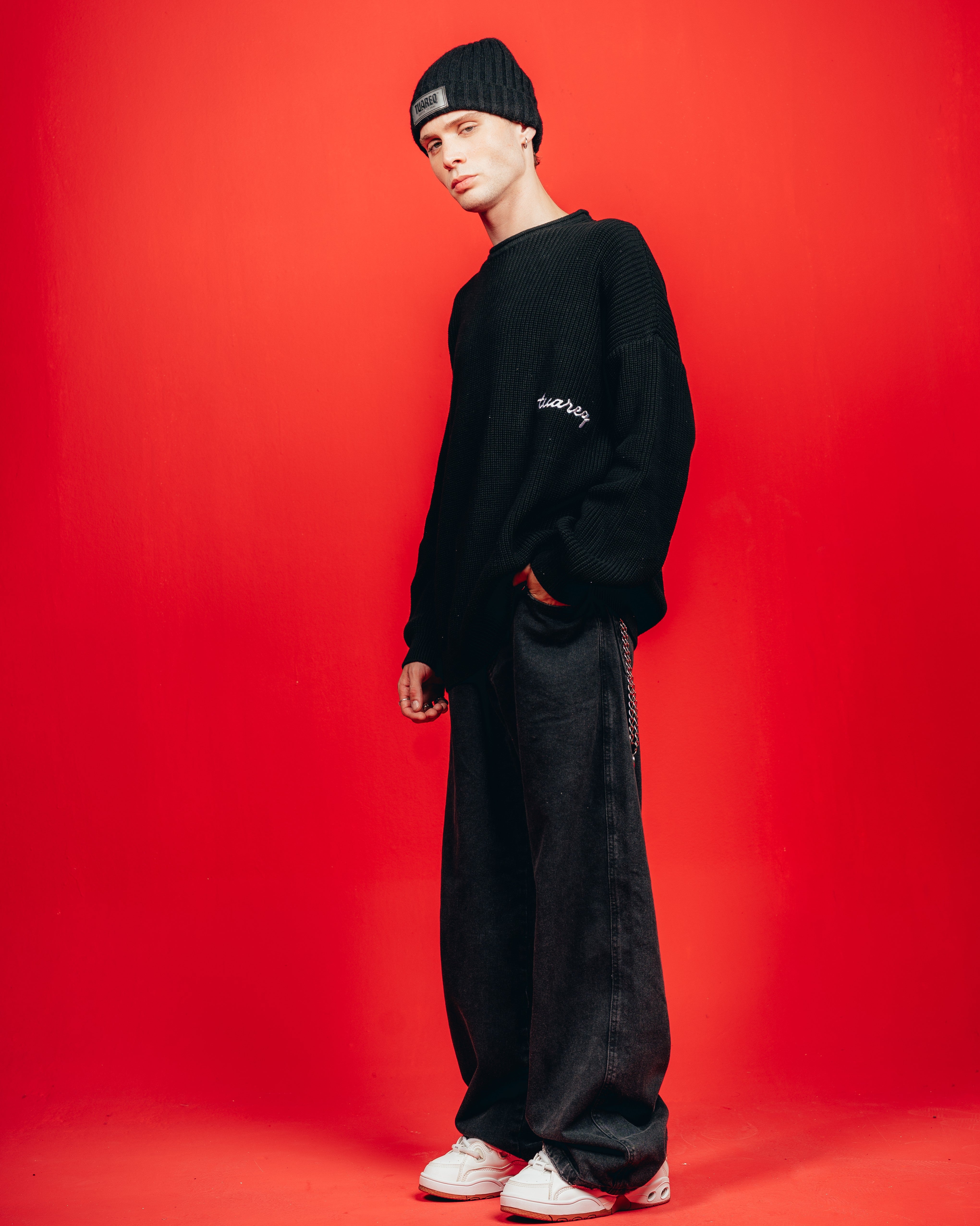 SWEATER TEJIDO PESADO [ CANDY ] BLACK