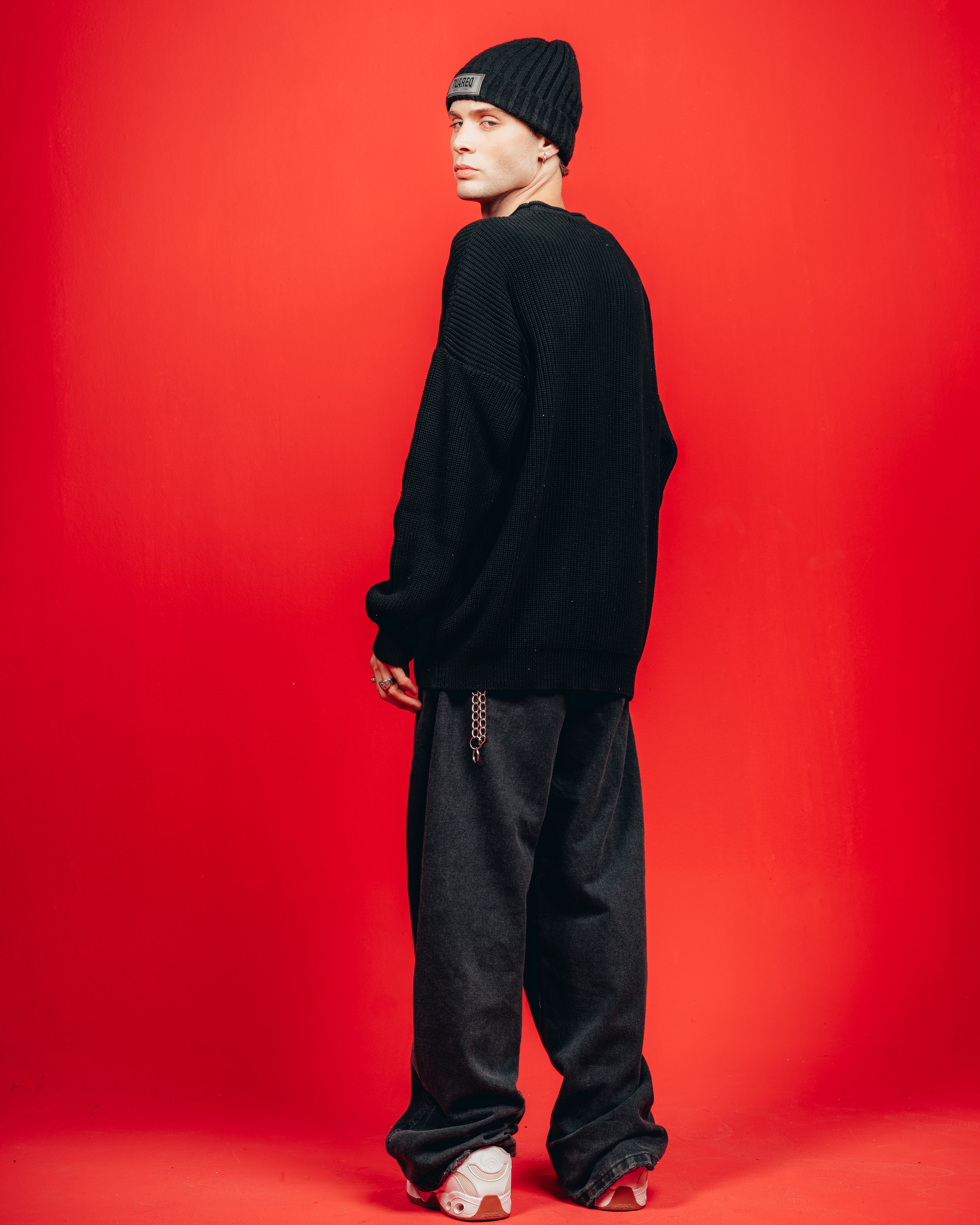 SWEATER TEJIDO PESADO [ CANDY ] BLACK