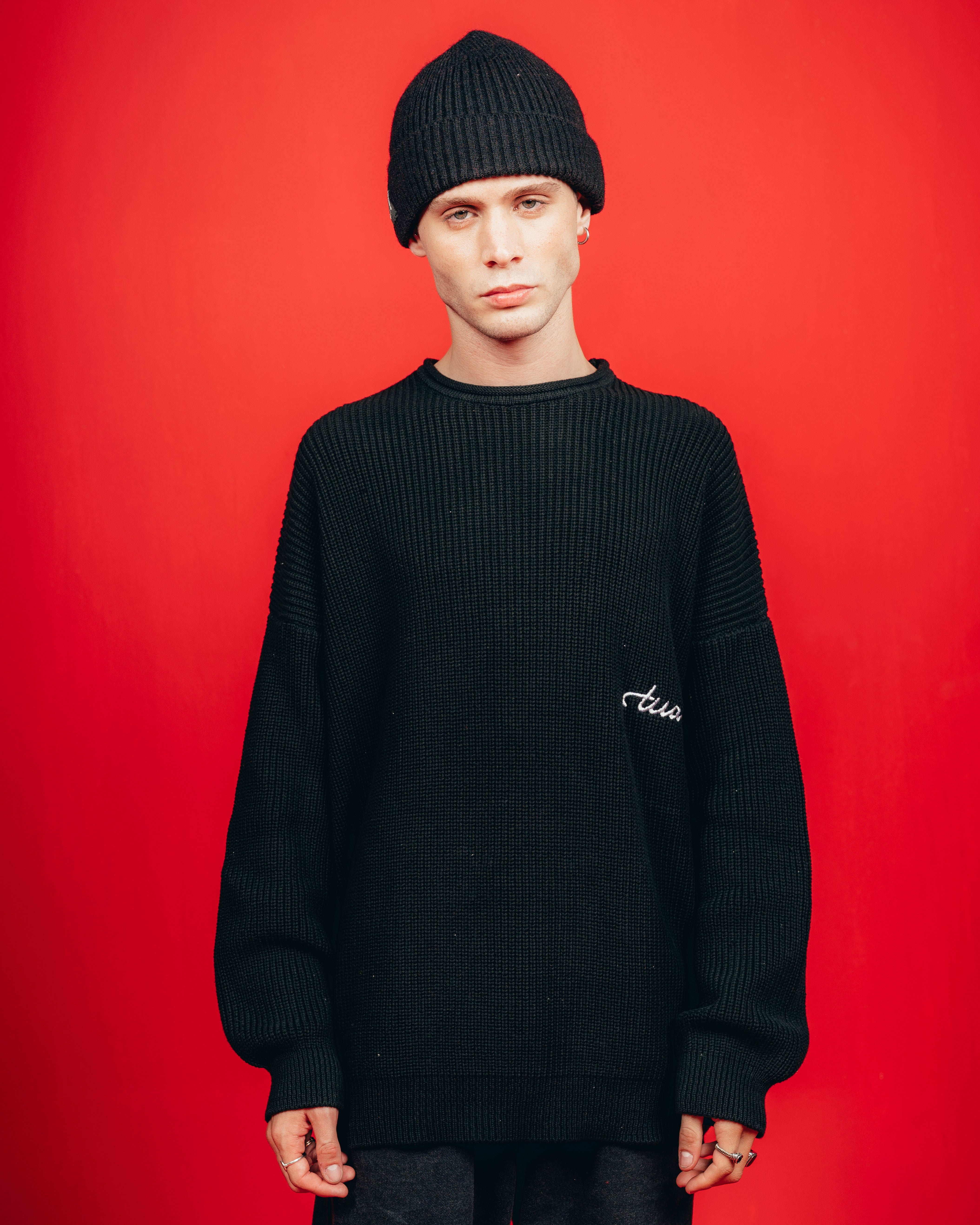 SWEATER TEJIDO PESADO [ CANDY ] BLACK