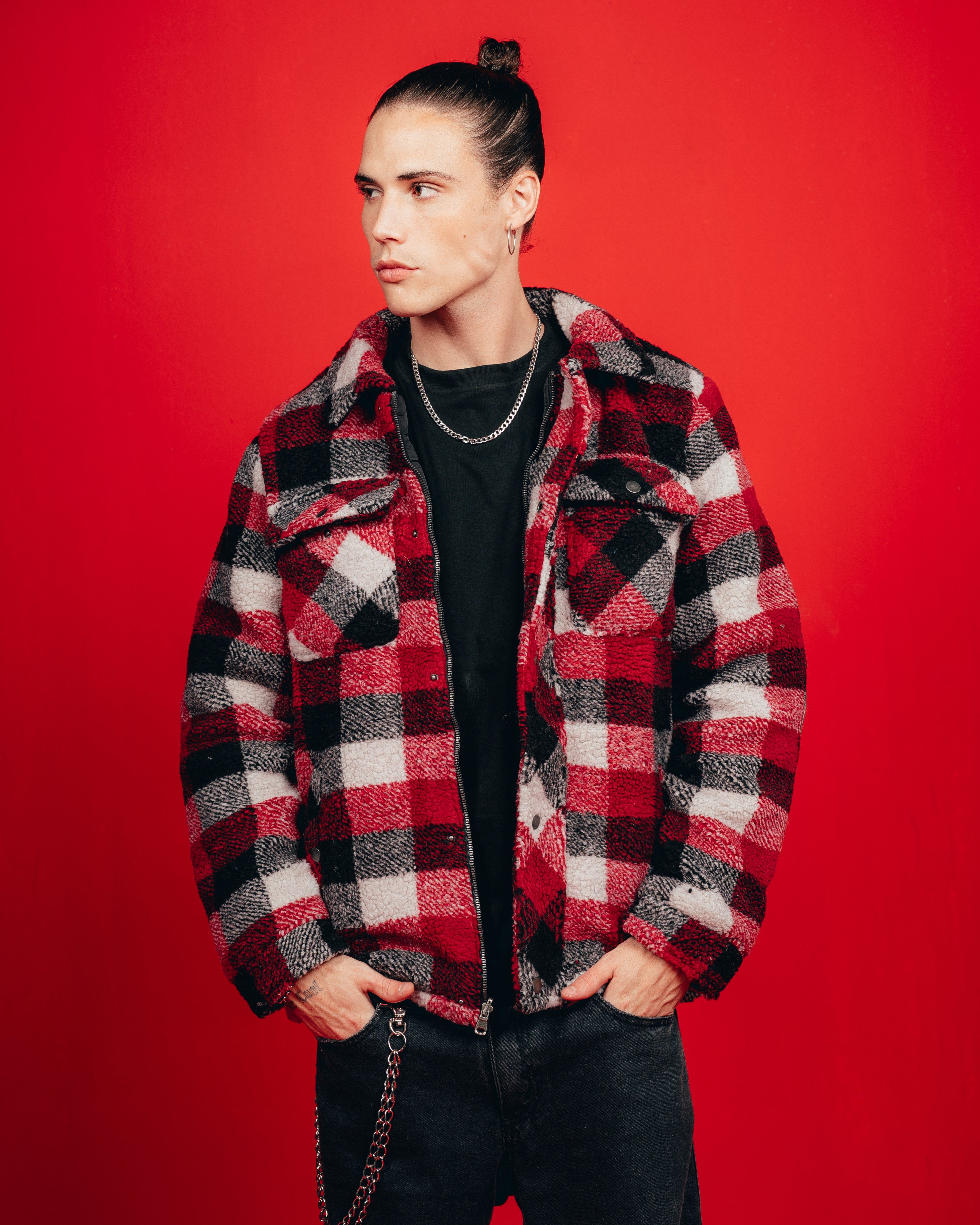 CAMPERON REVERSIBLE  [ CANDY ] CUADRILLE RED & WHITE