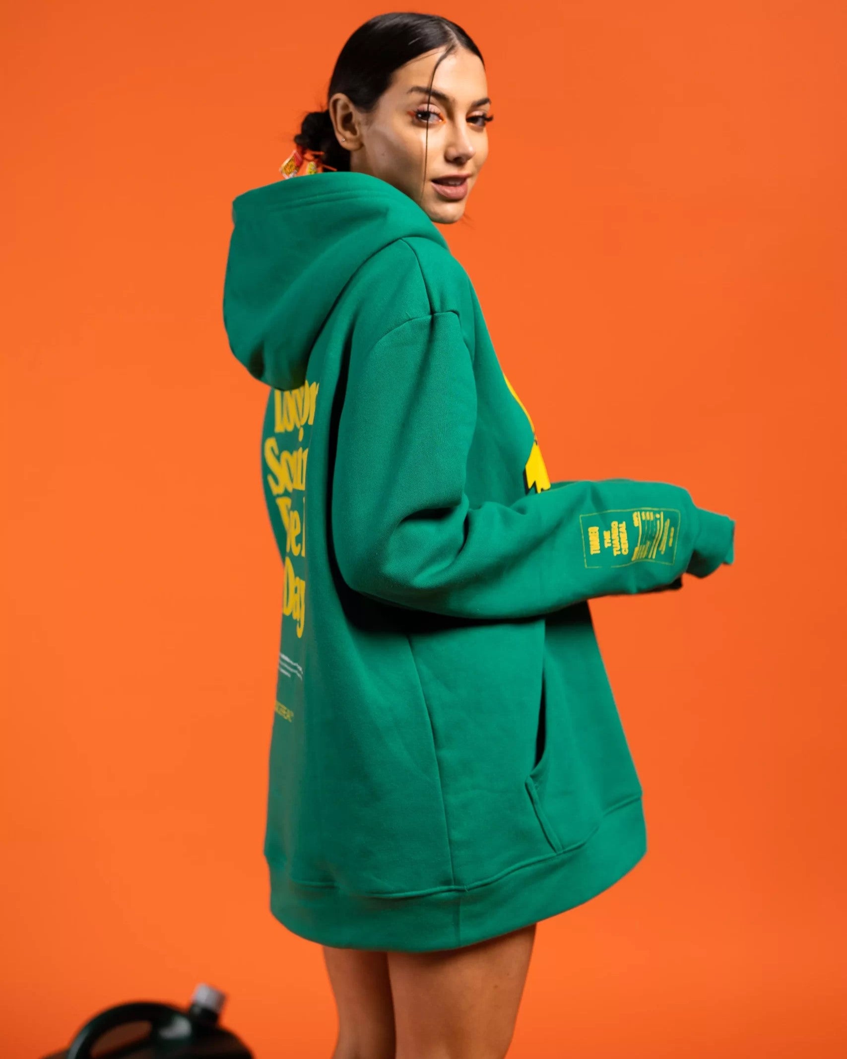 OVERSIZED HOODIE [ LUCKY CHARMS CEREALS GREEN ]