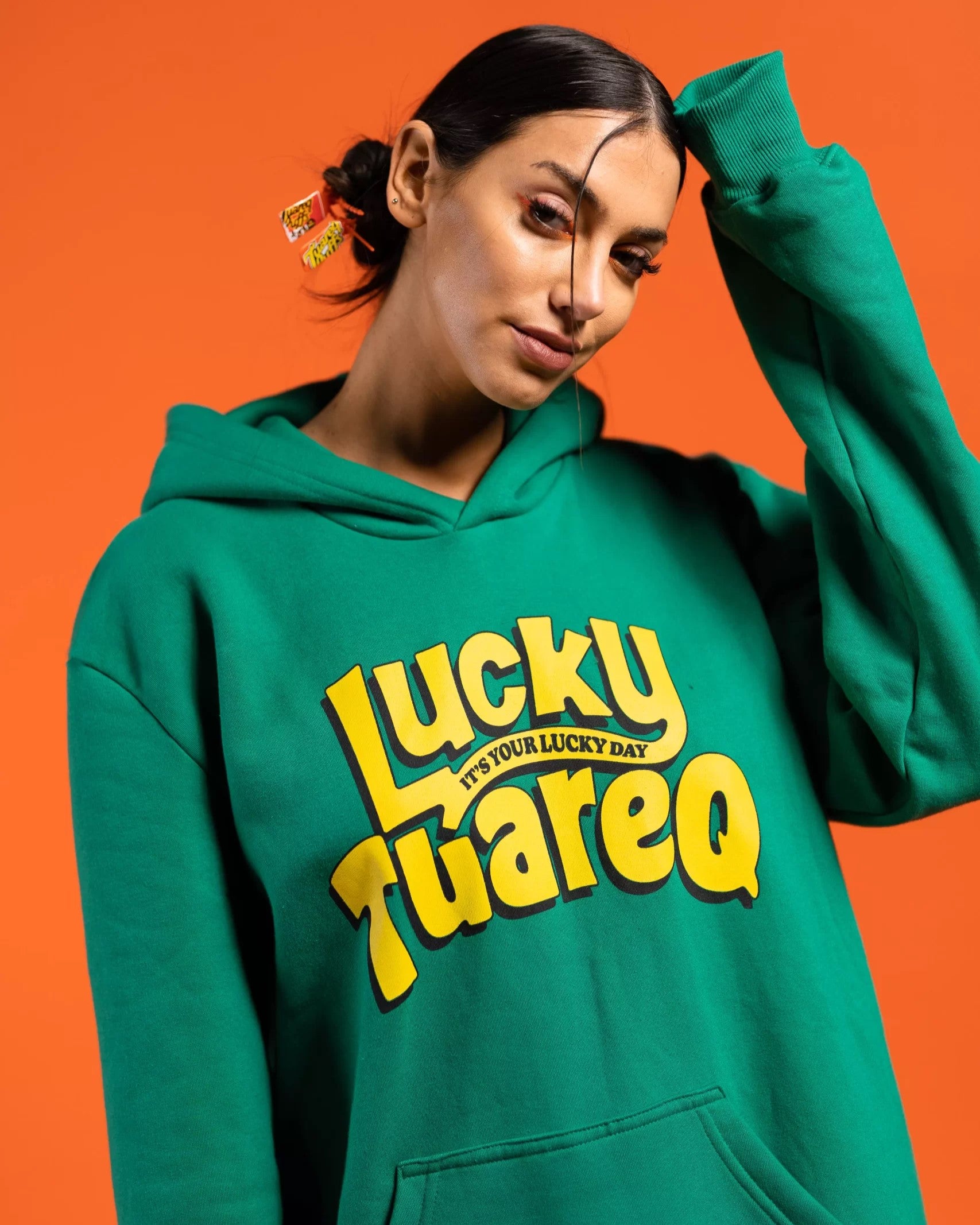 OVERSIZED HOODIE [ LUCKY CHARMS CEREALS GREEN ]