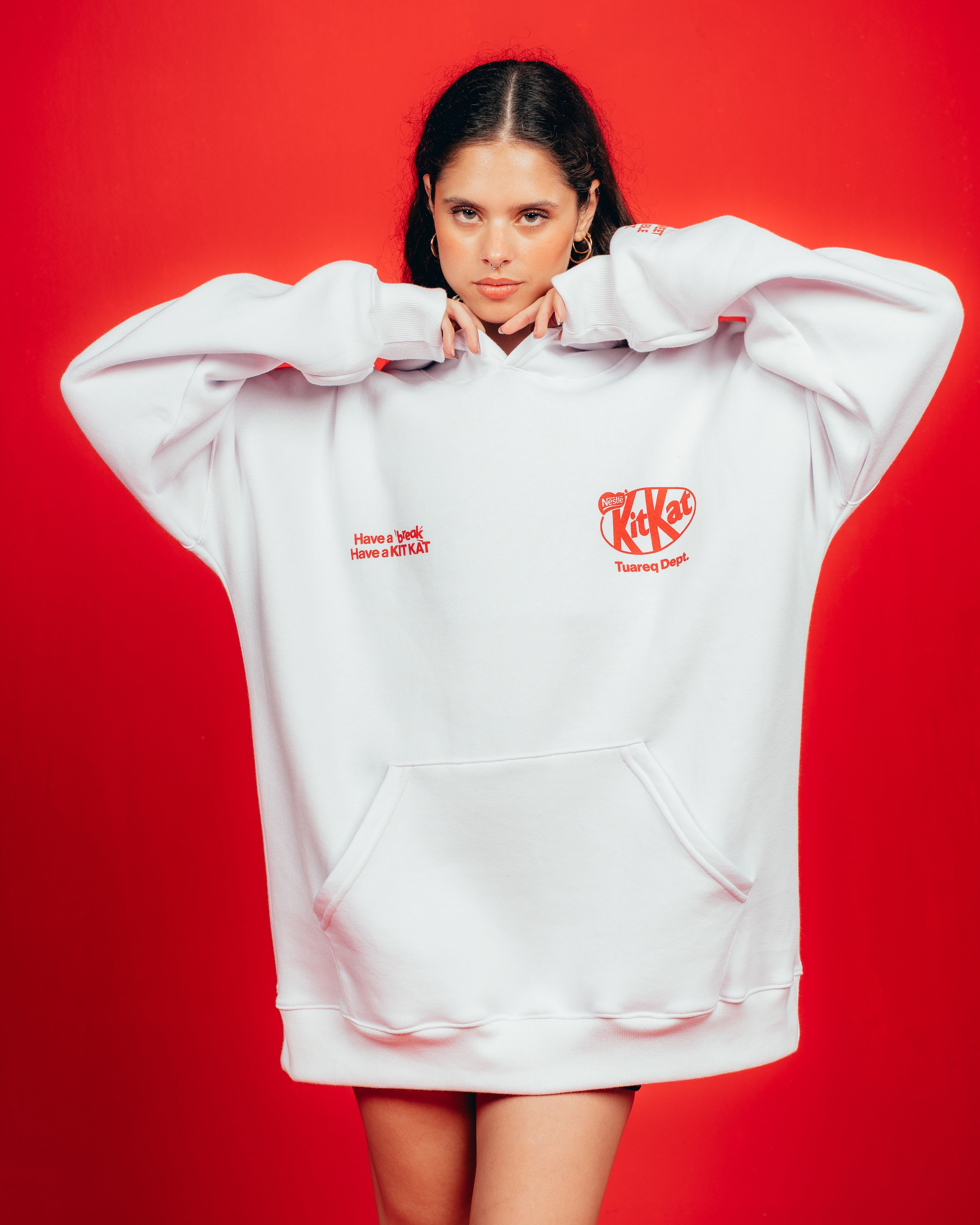 HOODIE PESADO CANDY [ KIT KAT ] WHITE
