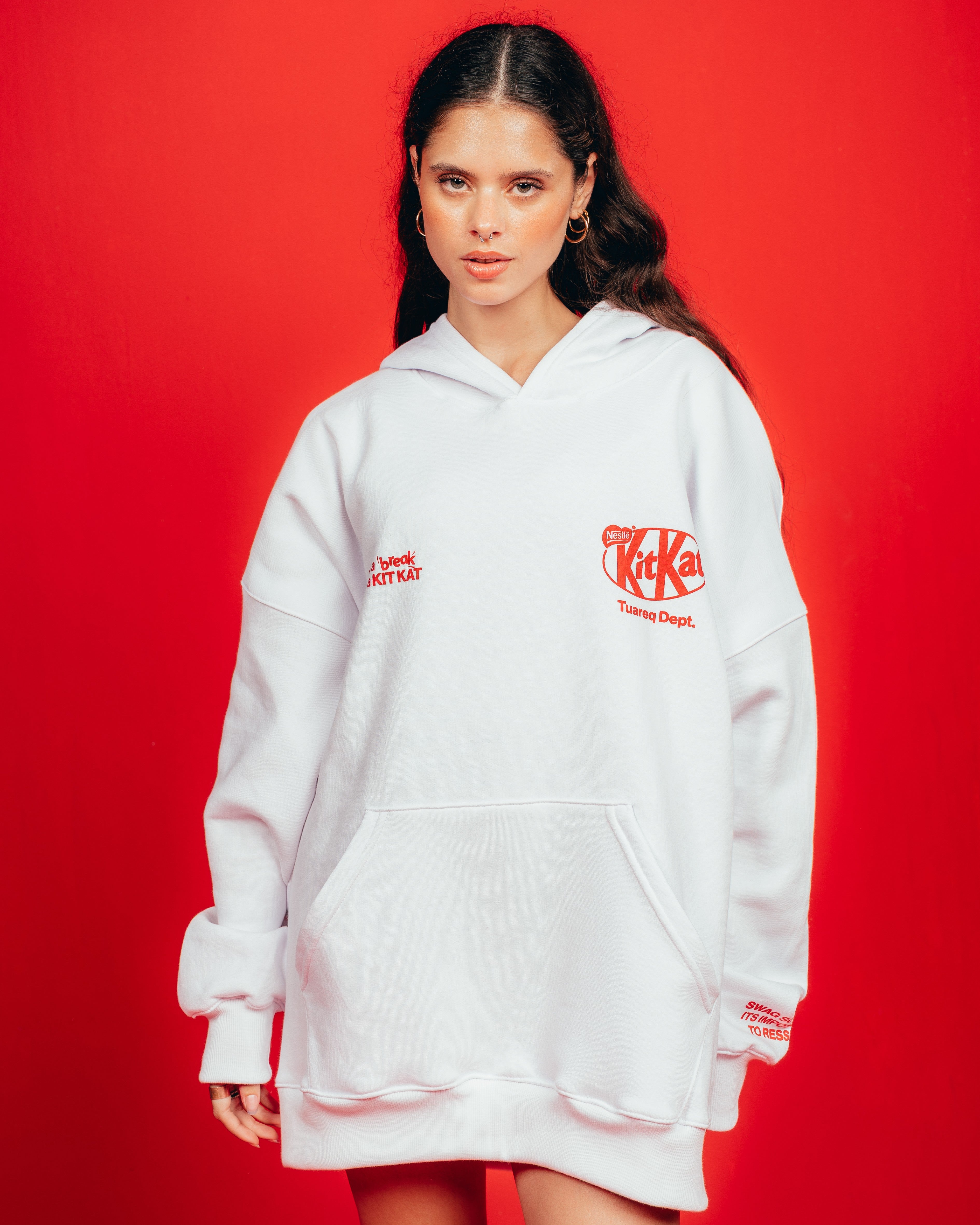HOODIE PESADO CANDY [ KIT KAT ] WHITE