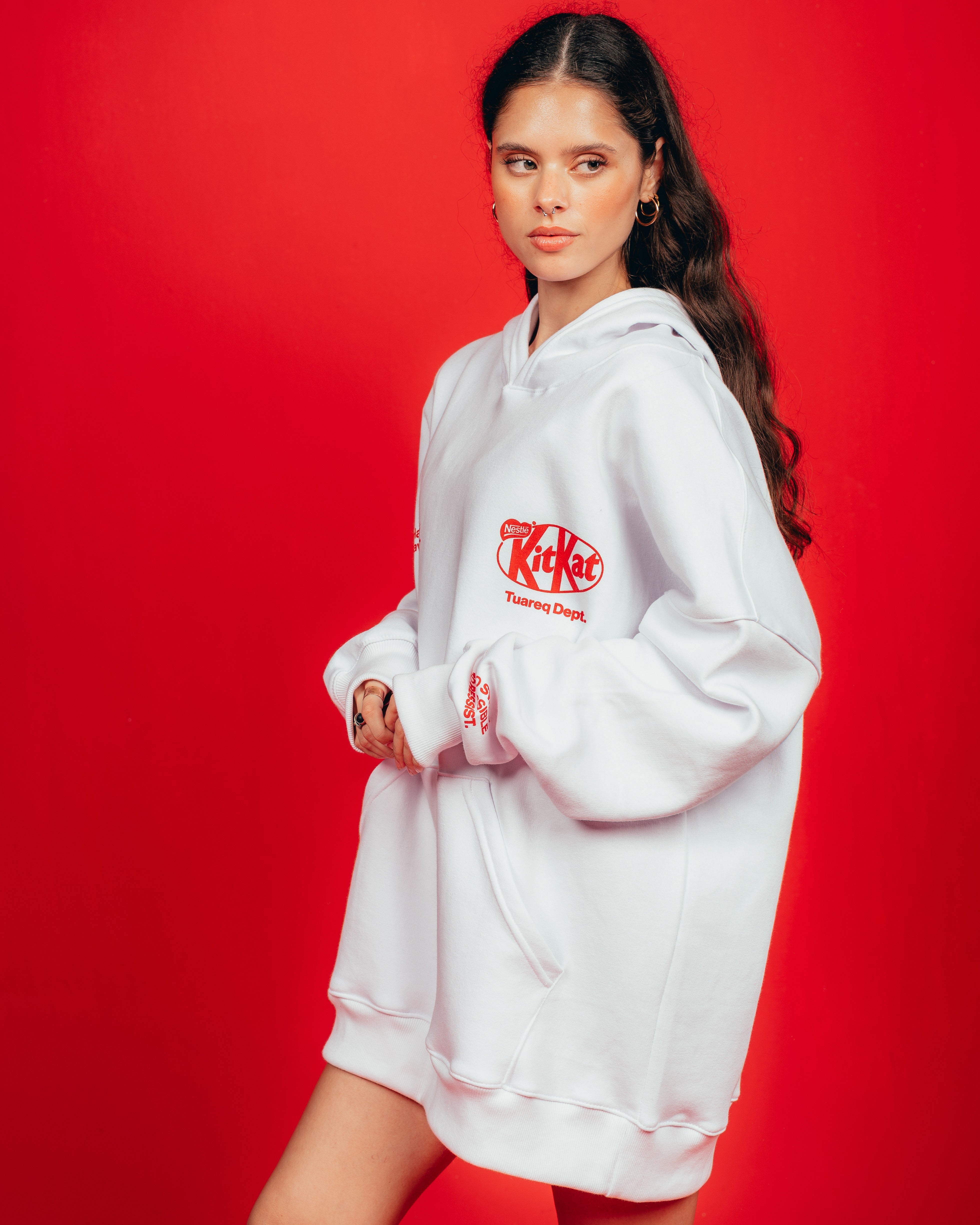 HOODIE PESADO CANDY [ KIT KAT ] WHITE