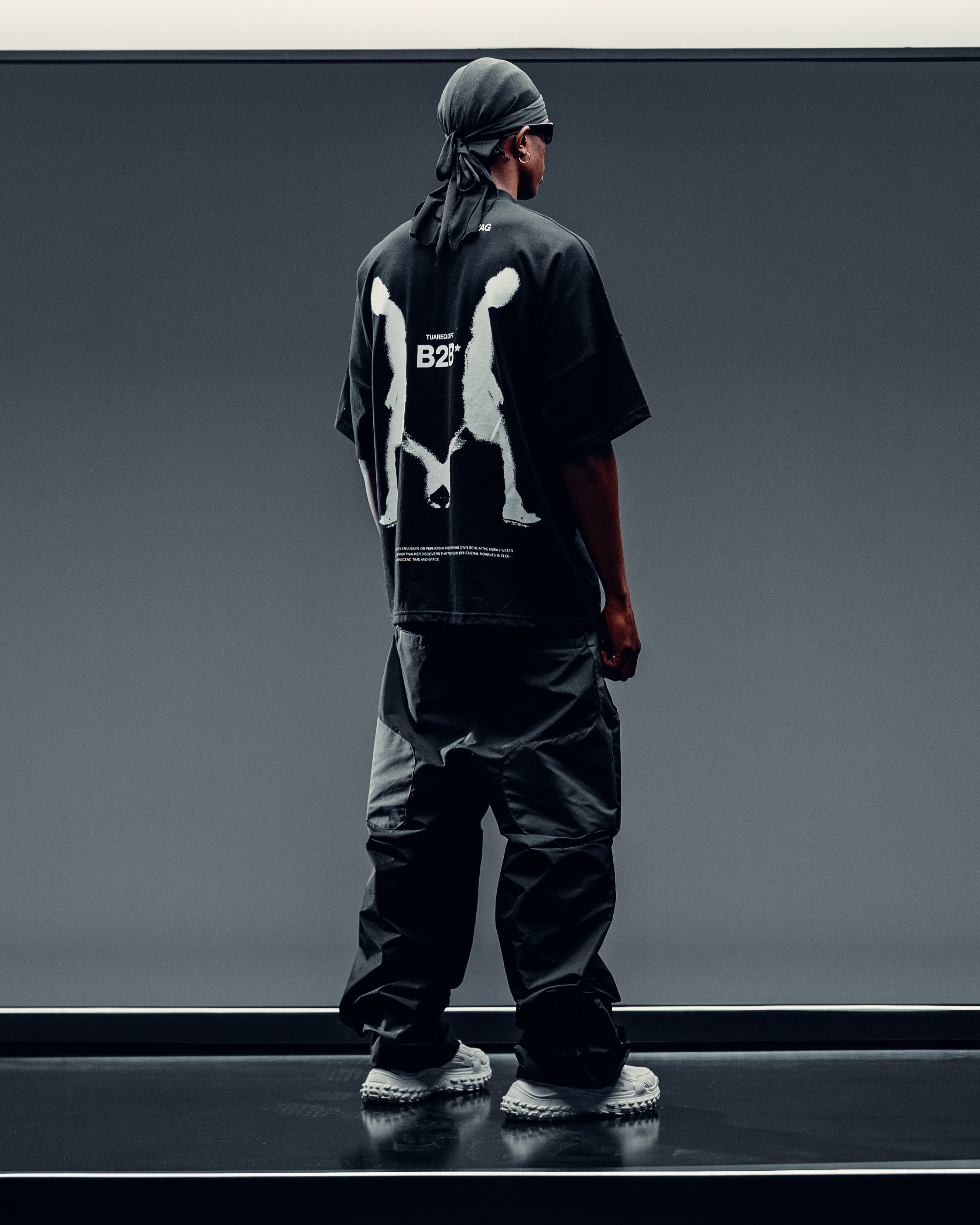 PARACHUTE CARGO PANTS [ B2B ] BLACK & GREY