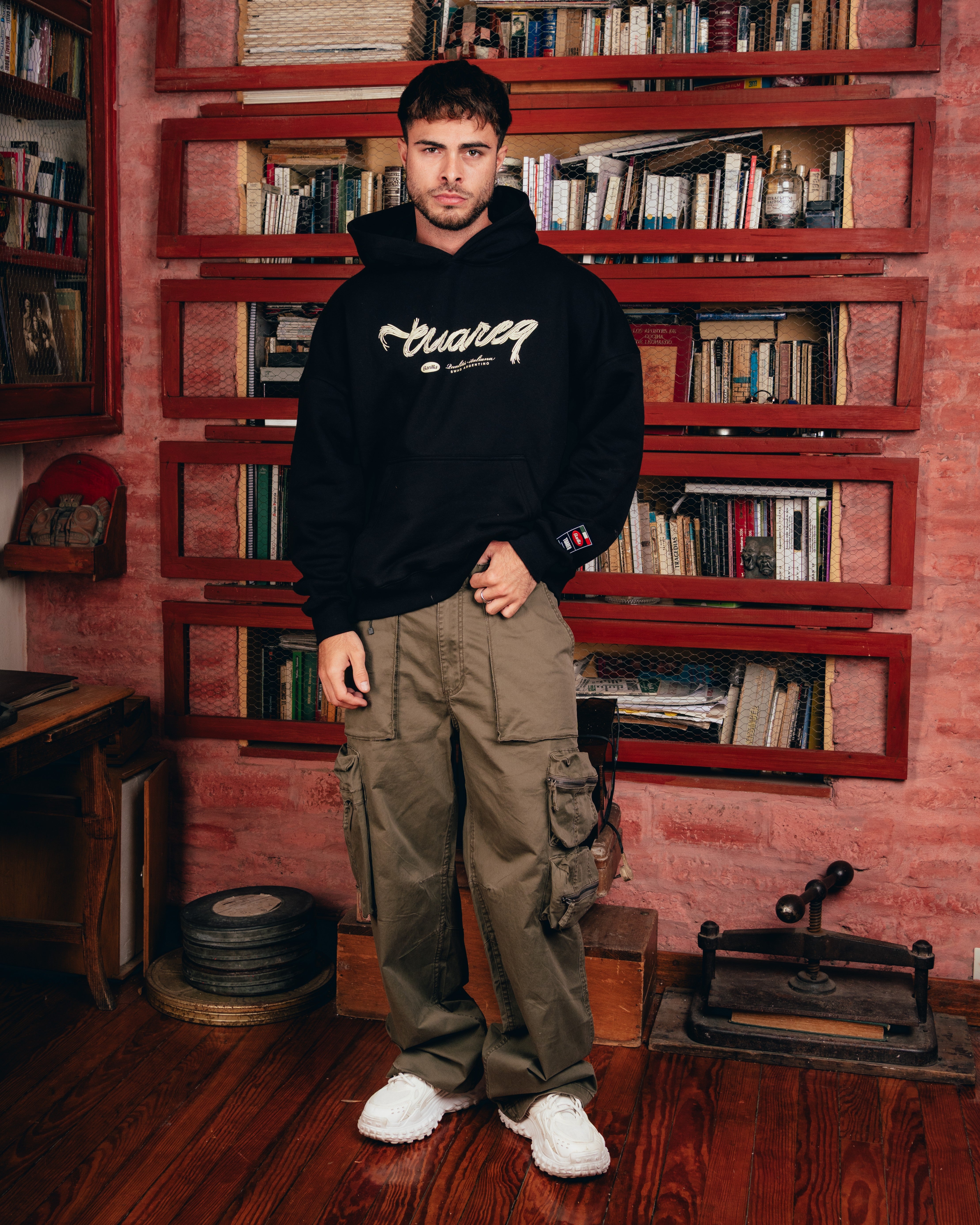 HOODIE [ BARILLA ] SPAGUETTI BLACK
