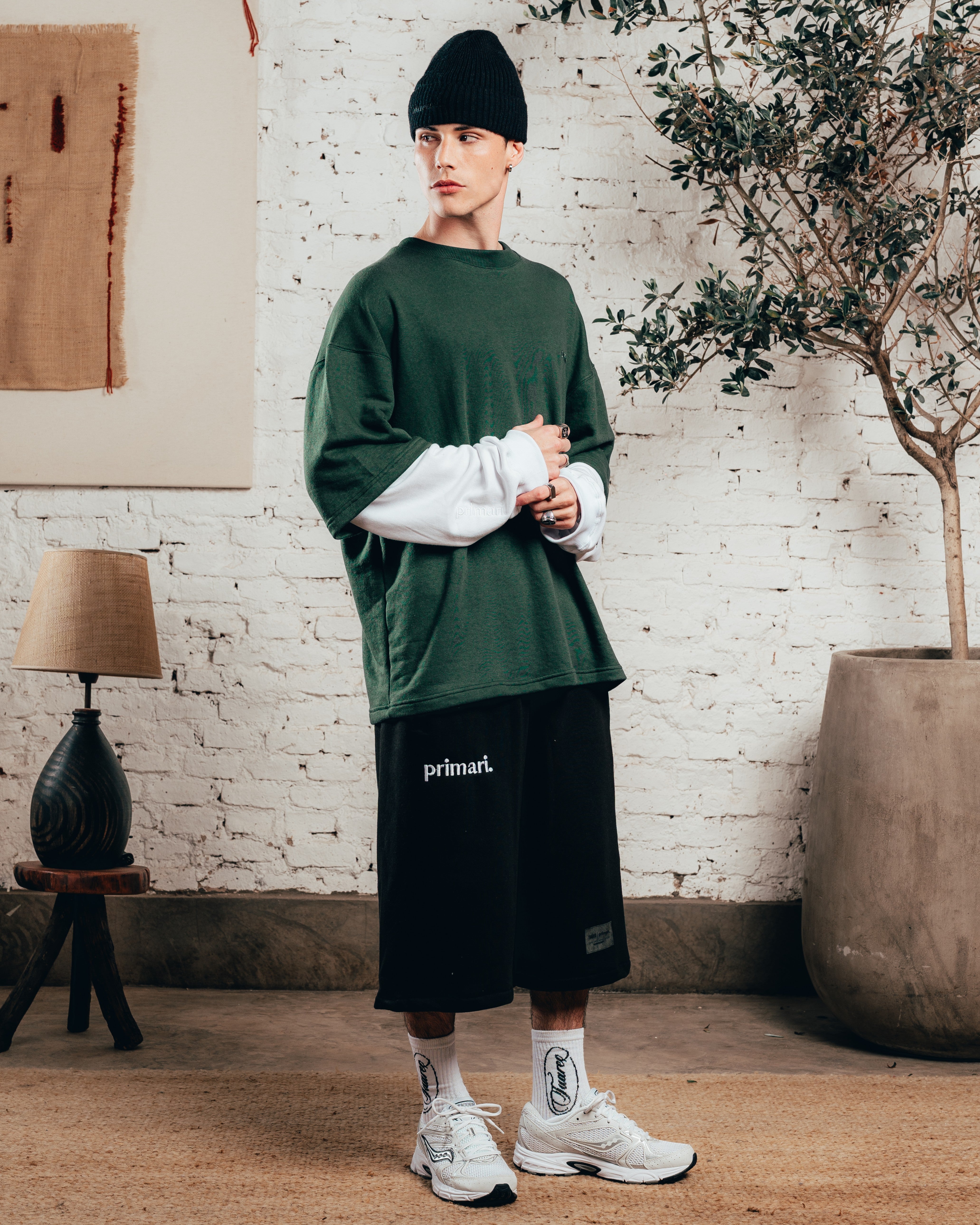 CREWNECK DOBLE MANGA [ PRIMARI ] IRISH GREEN