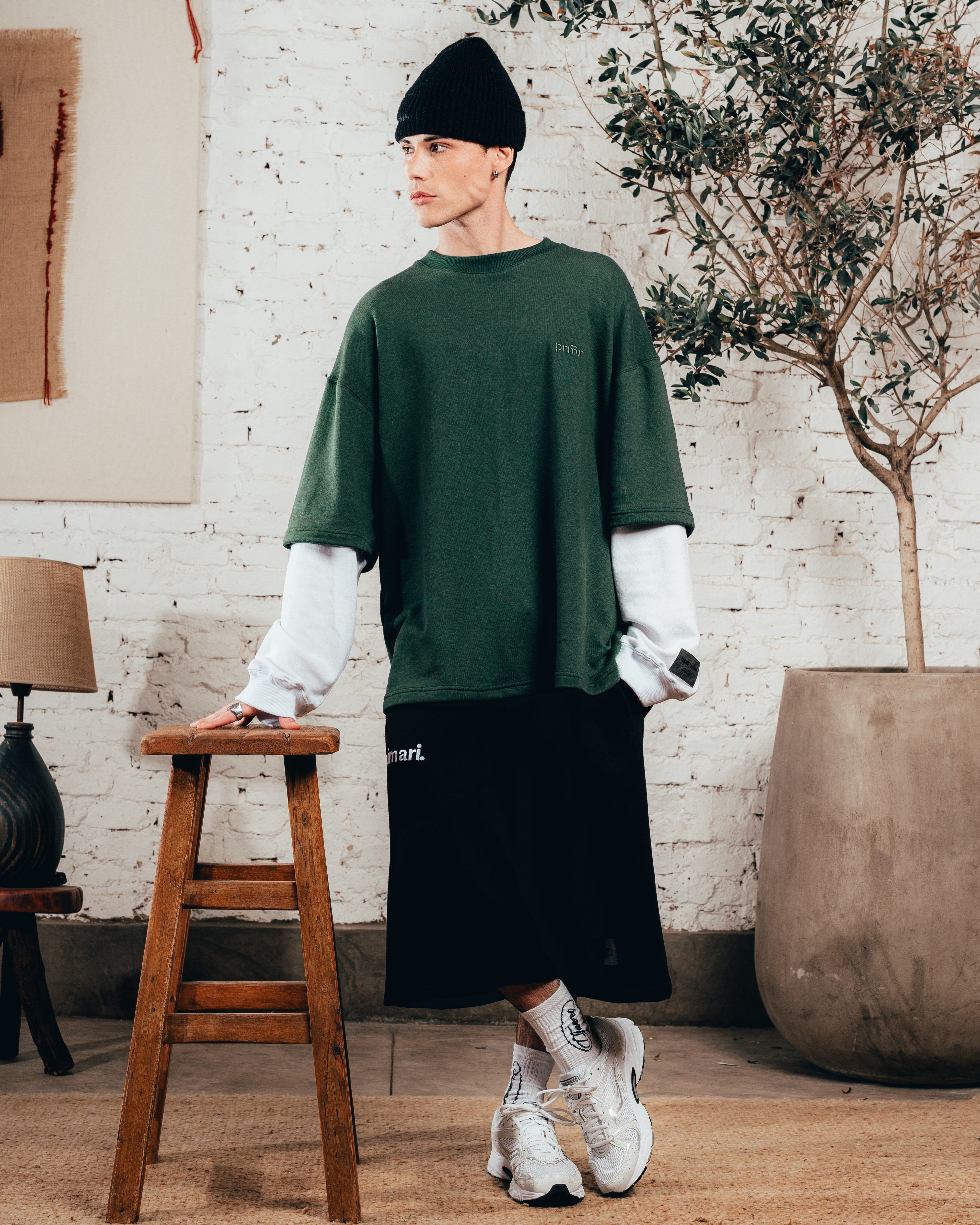 CREWNECK DOBLE MANGA [ PRIMARI ] IRISH GREEN