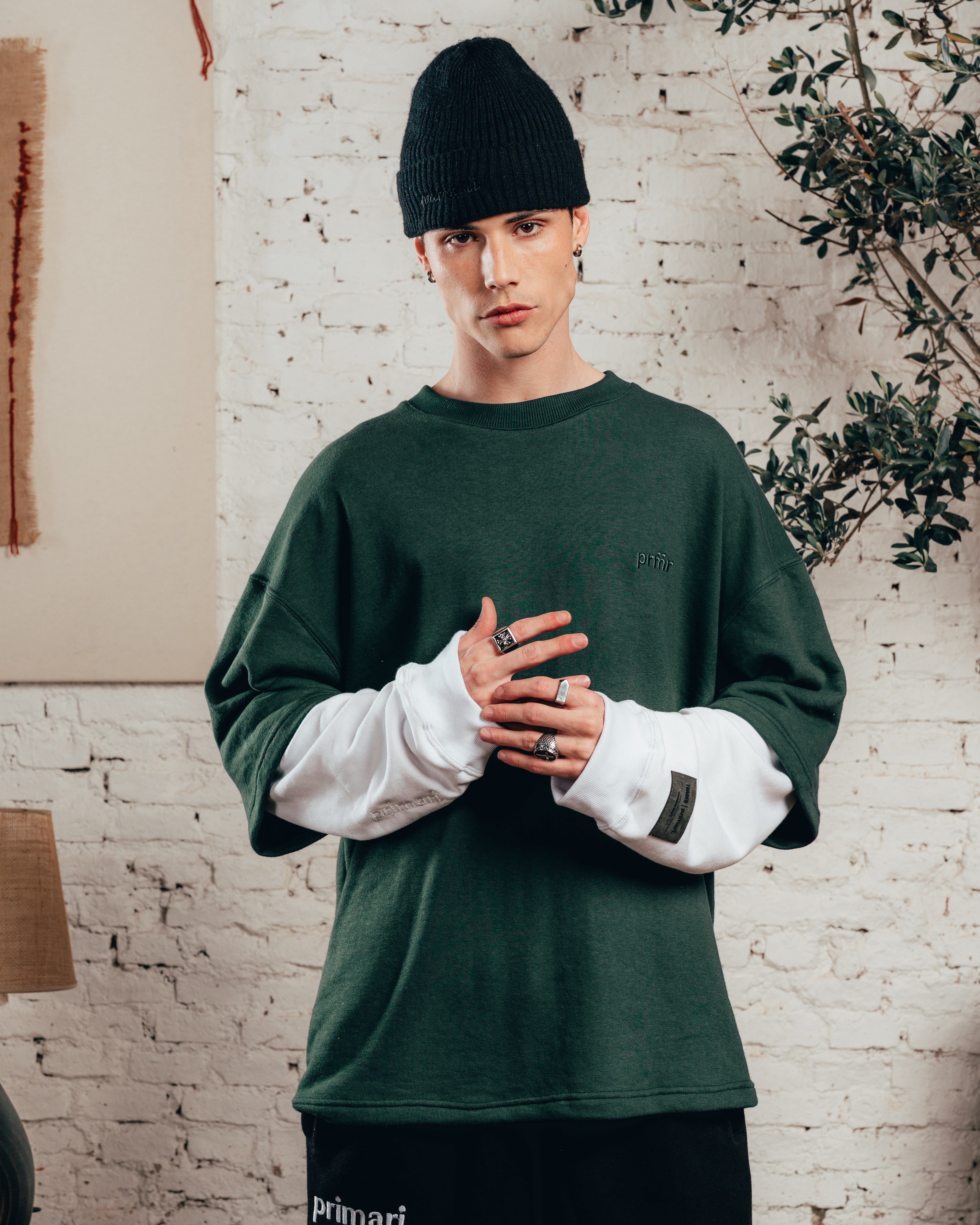 CREWNECK DOBLE MANGA [ PRIMARI ] IRISH GREEN