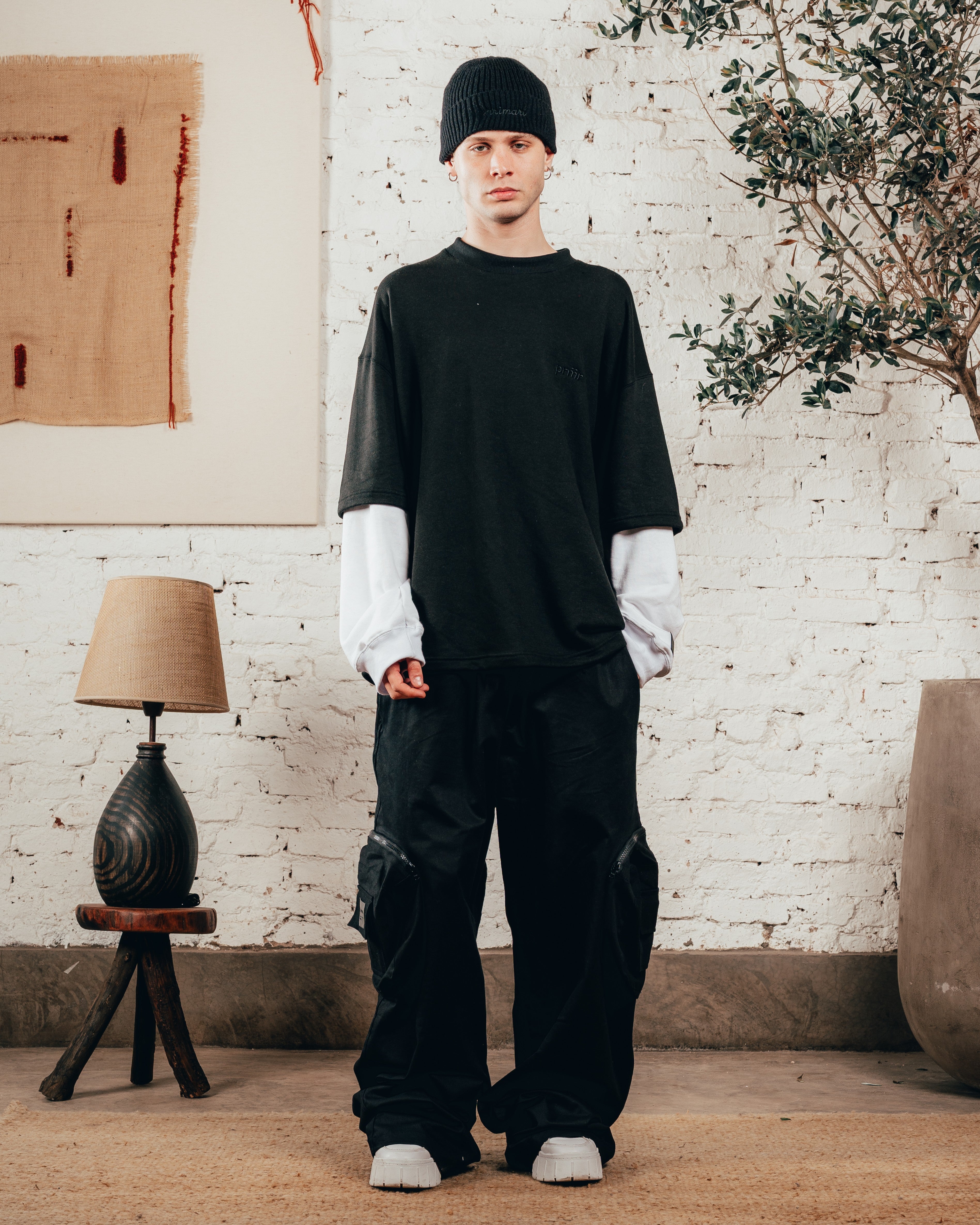 CREWNECK DOBLE MANGA   [ PRIMARI ] BLACK