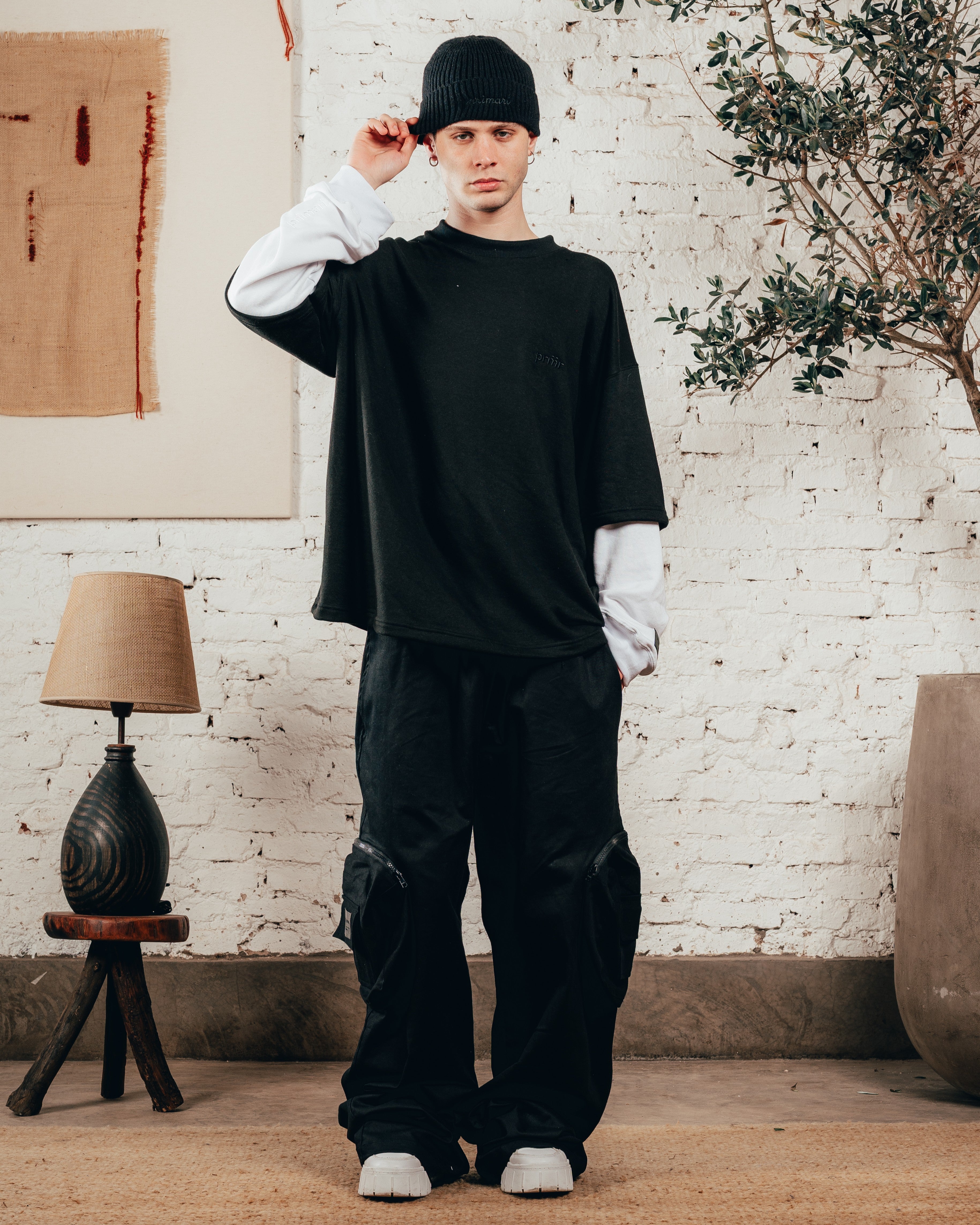 CREWNECK DOBLE MANGA   [ PRIMARI ] BLACK