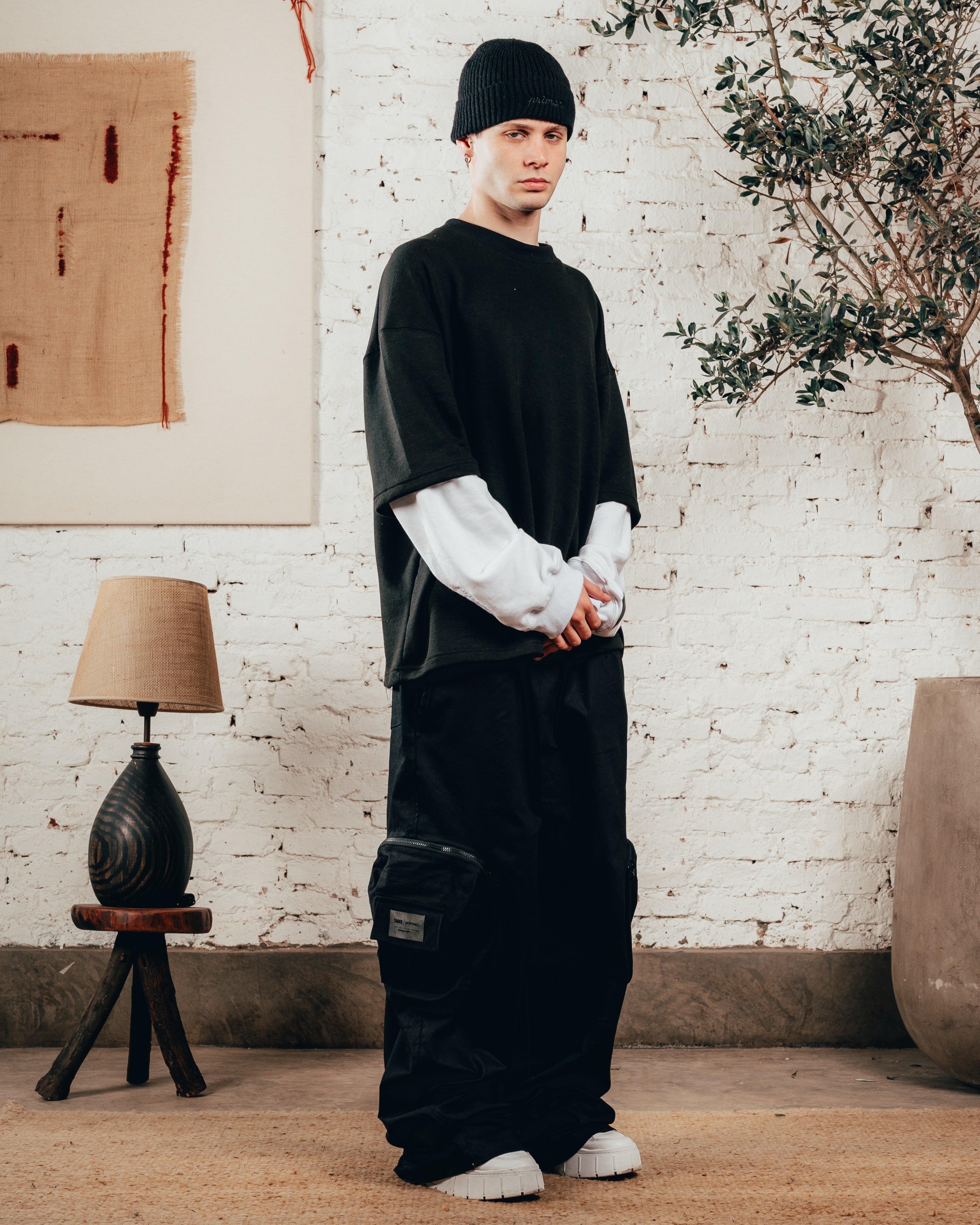 CREWNECK DOBLE MANGA   [ PRIMARI ] BLACK