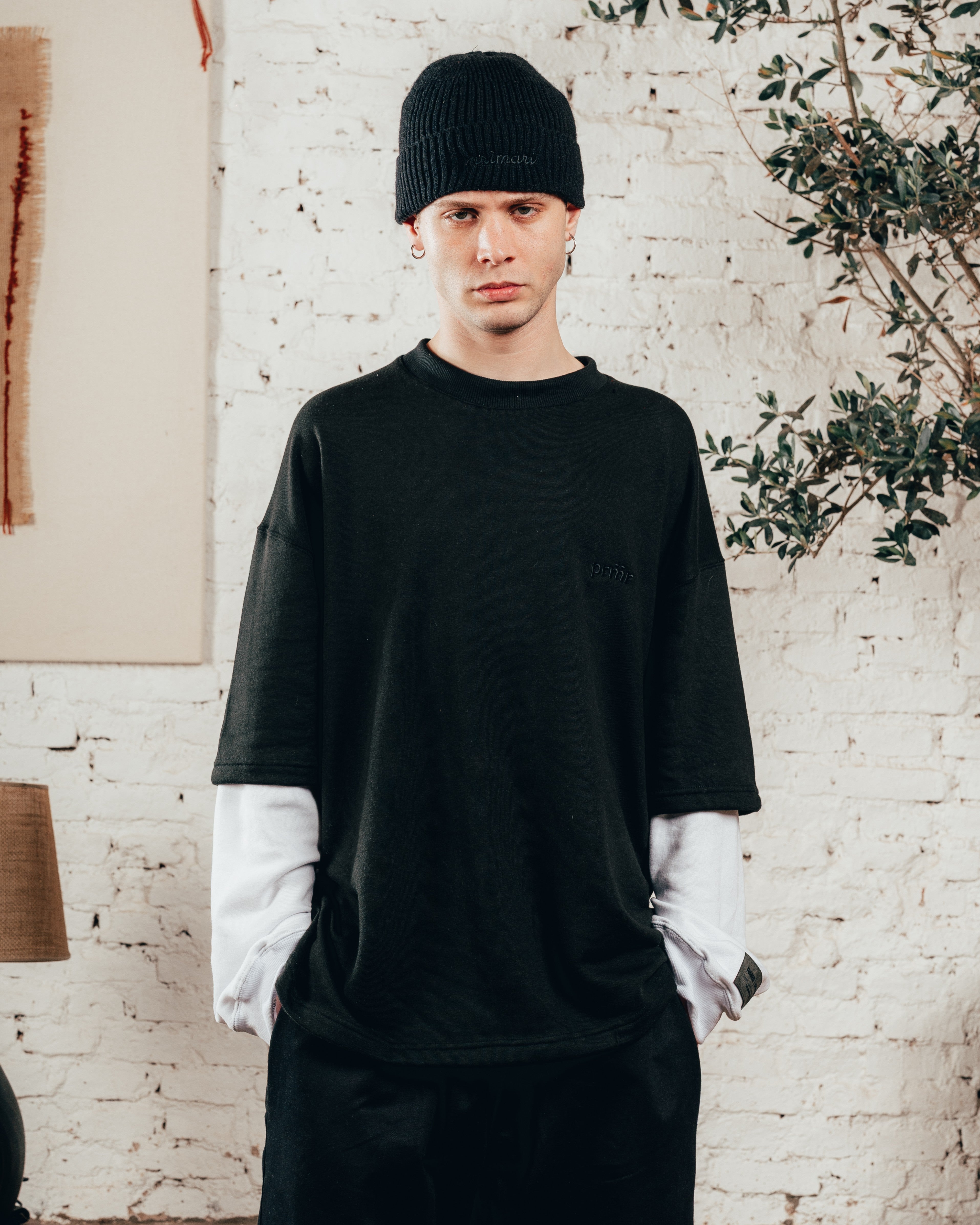CREWNECK DOBLE MANGA   [ PRIMARI ] BLACK