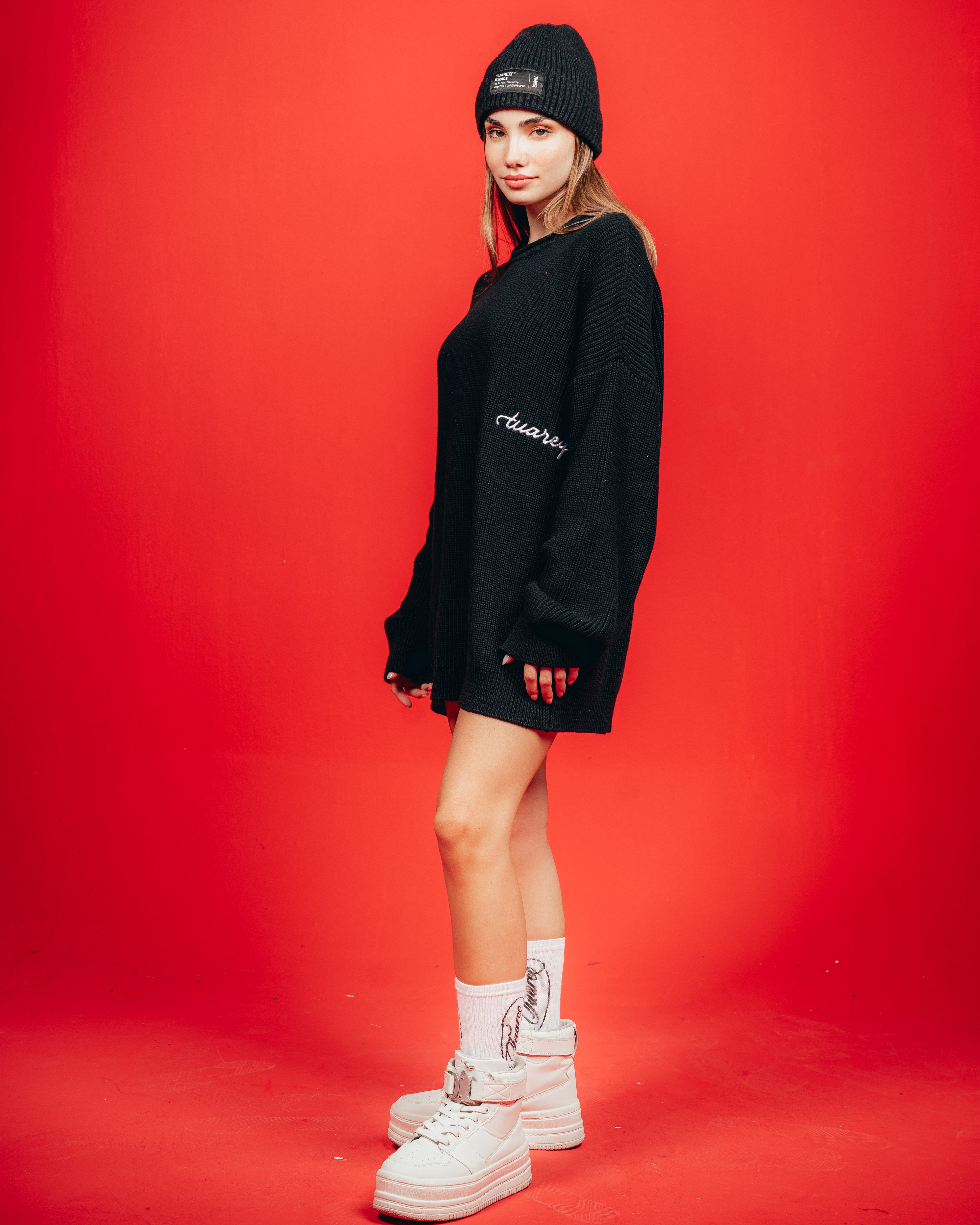 SWEATER TEJIDO PESADO [ CANDY ] BLACK