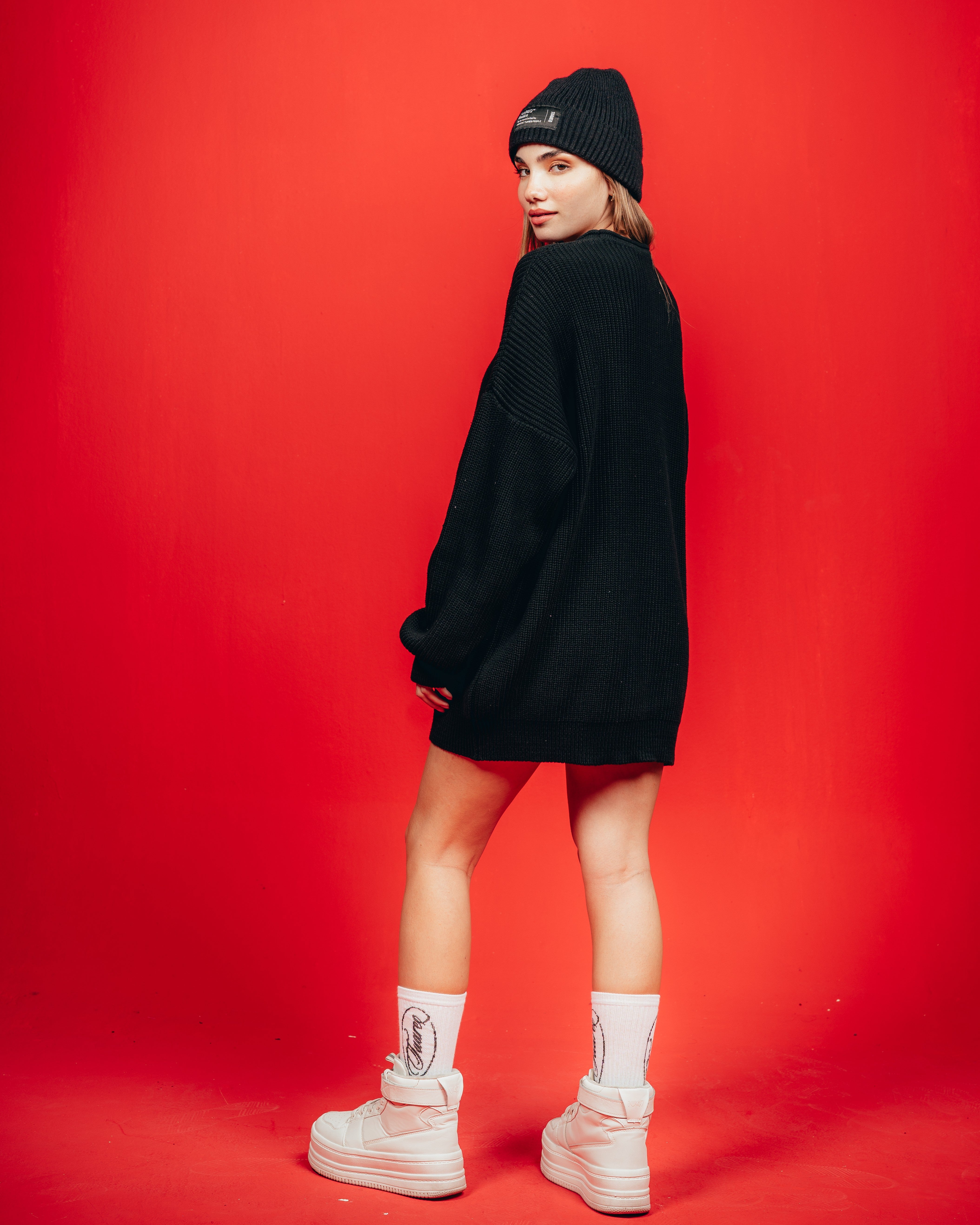 SWEATER TEJIDO PESADO [ CANDY ] BLACK