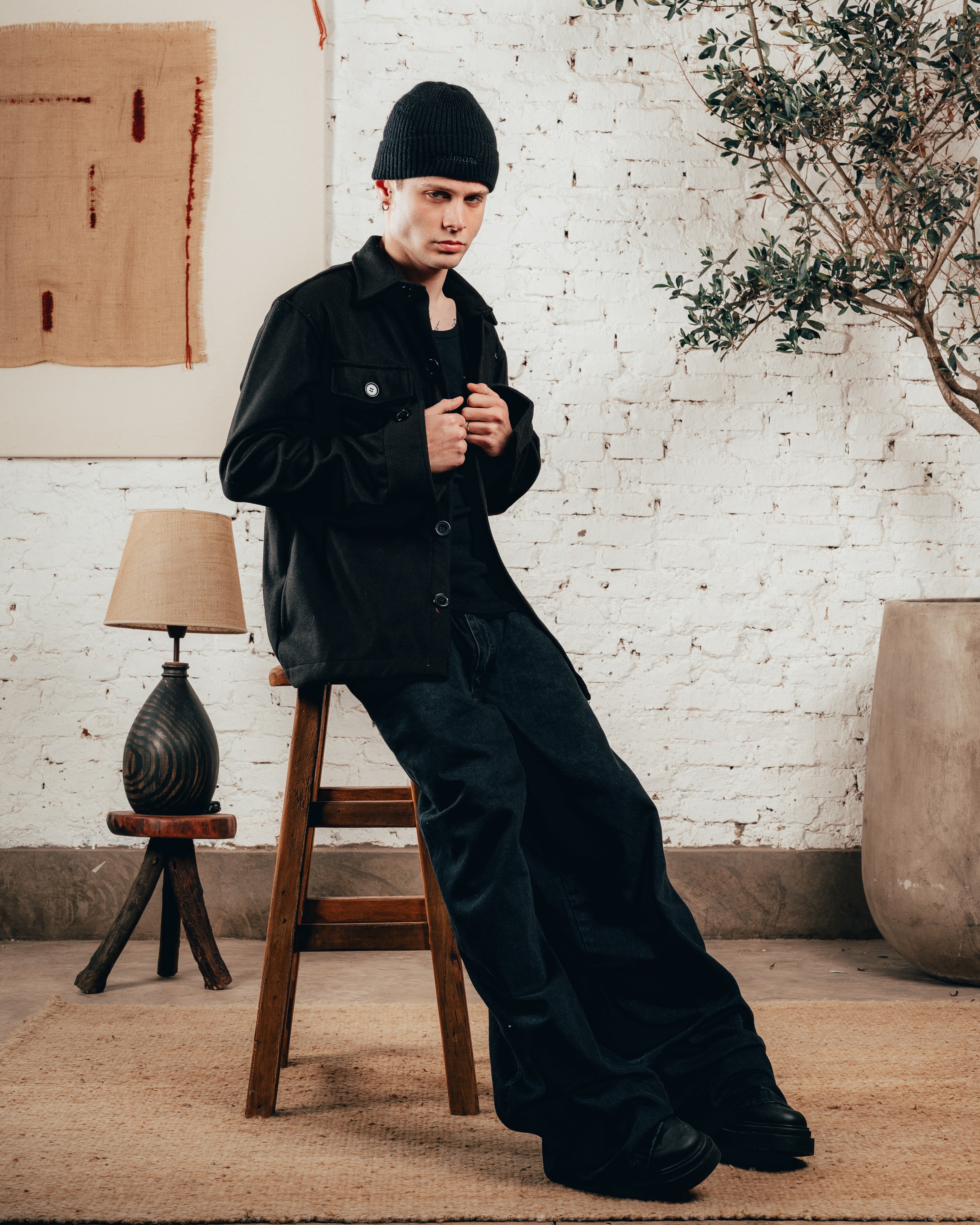 CAMISACO DE PAÑO [ PRIMARI ] ELEGANT BLACK
