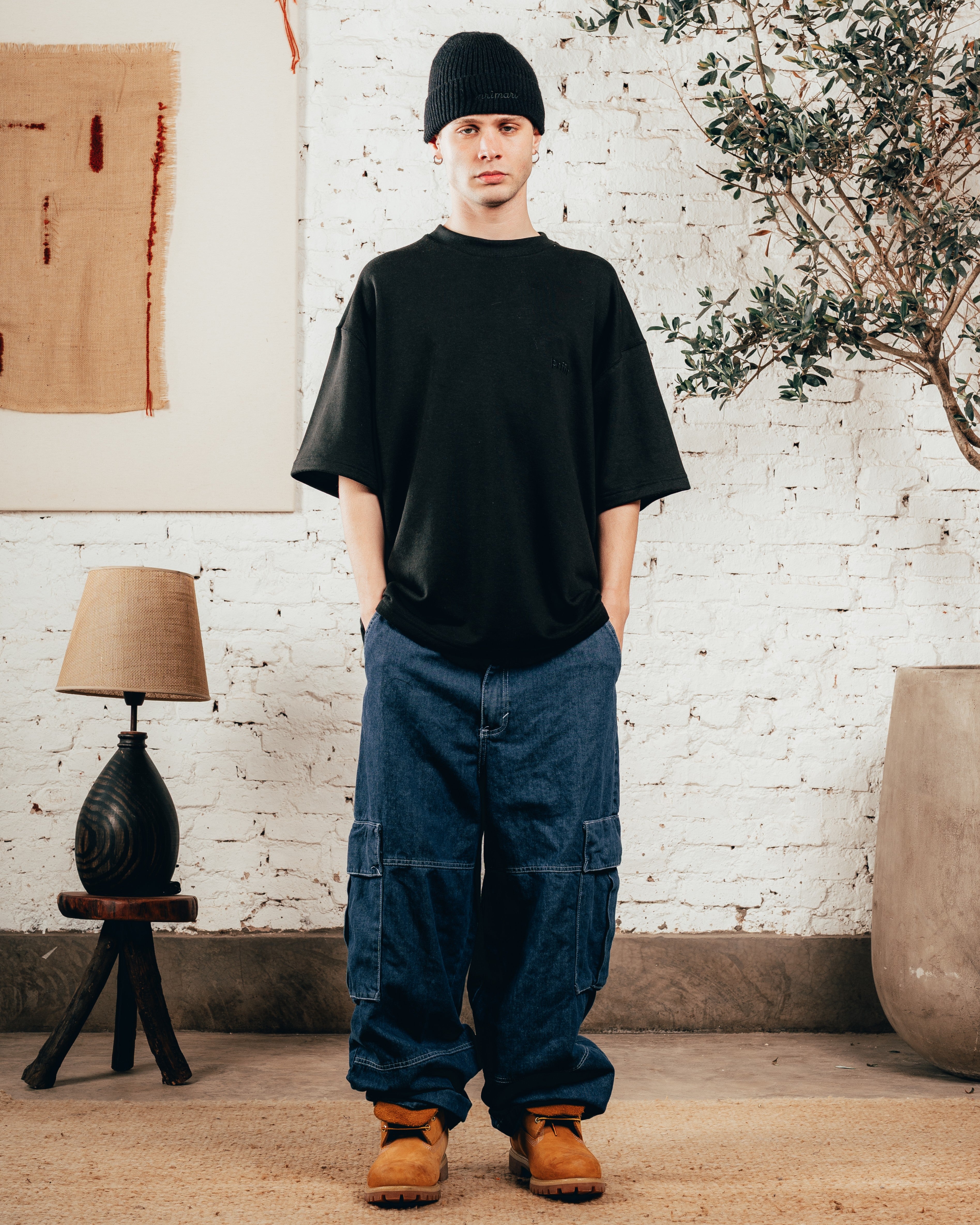 KIMONO PESADO OVERSIZED [ PRIMARI ] LISO BLACK