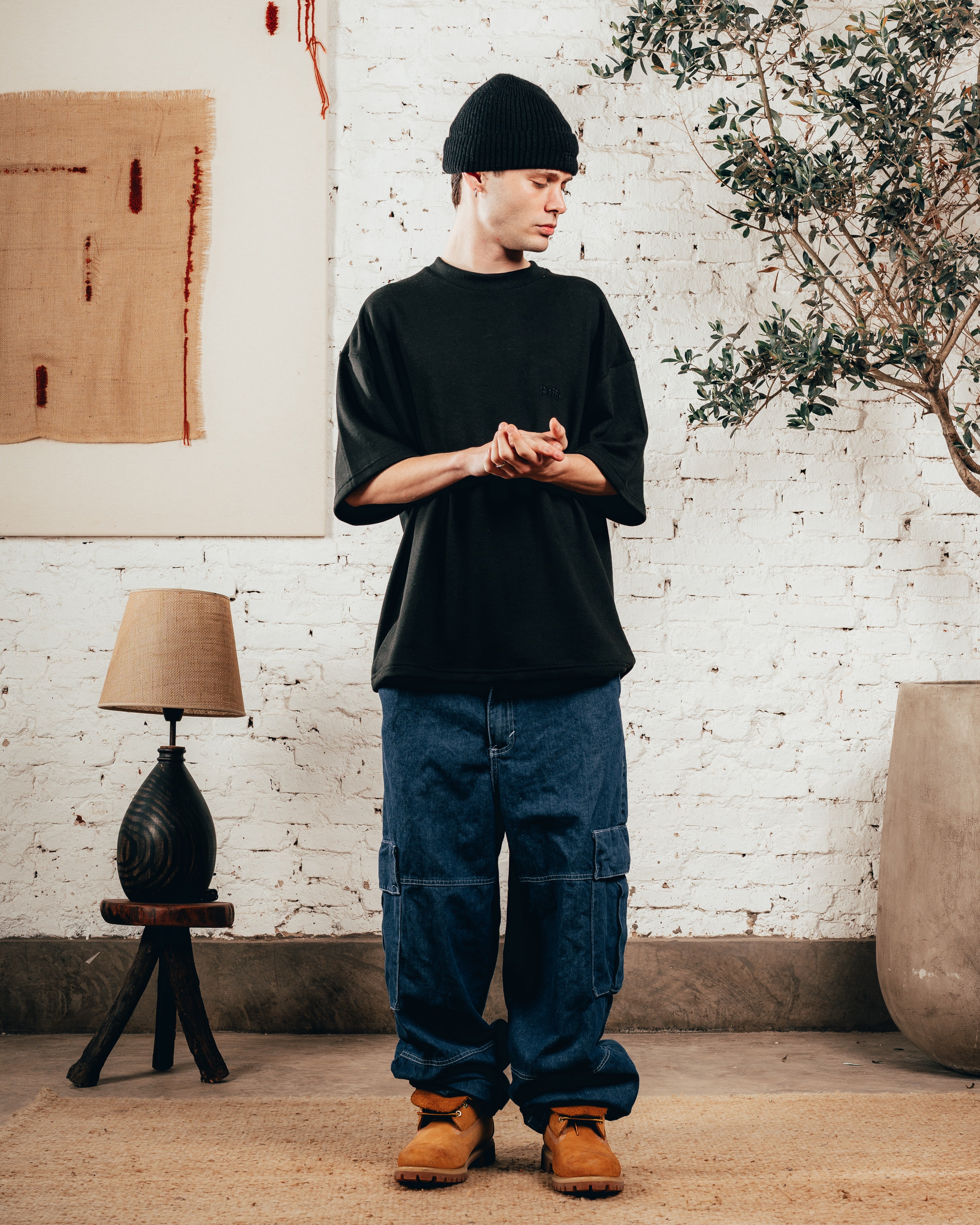 KIMONO PESADO OVERSIZED [ PRIMARI ] LISO BLACK