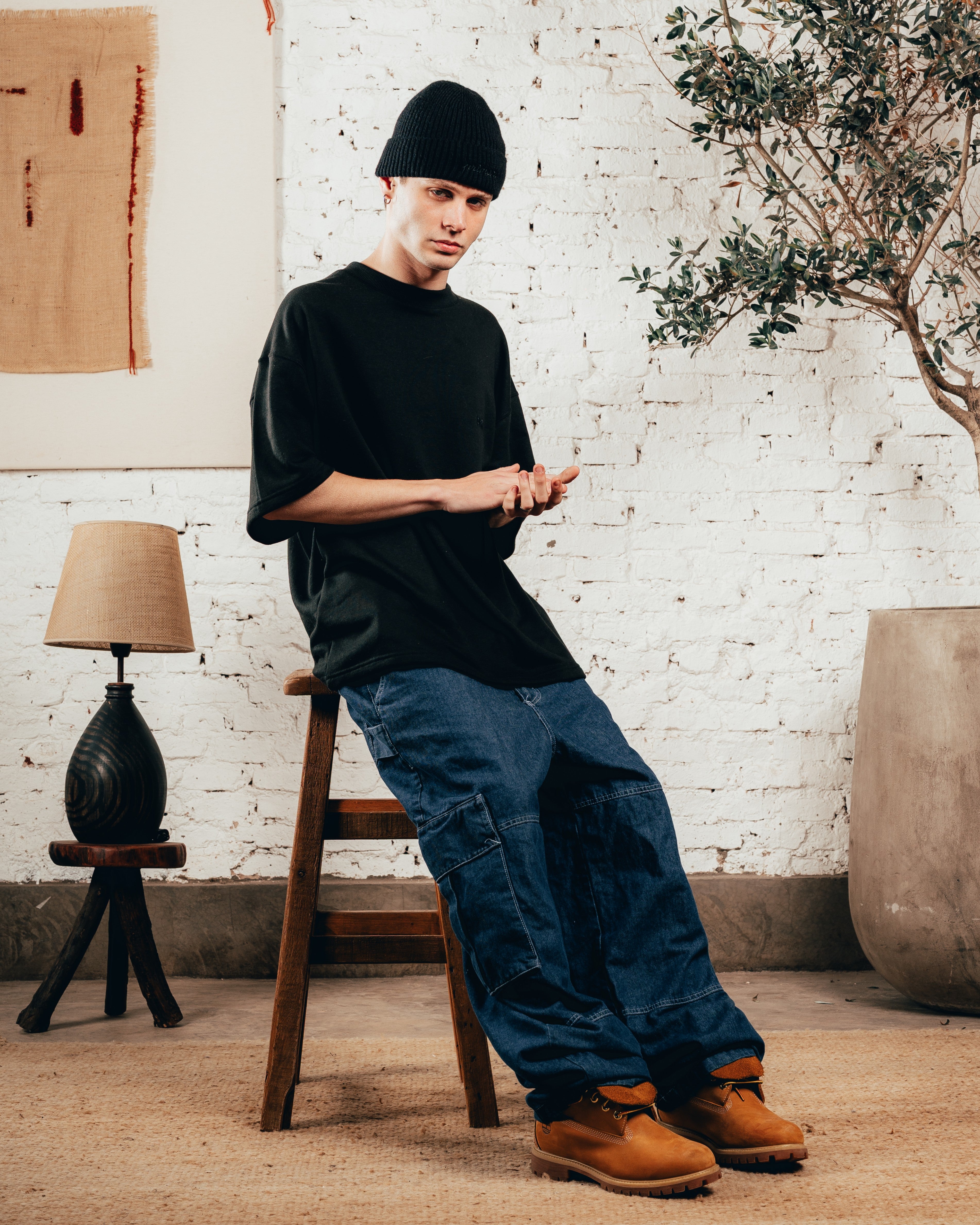 KIMONO PESADO OVERSIZED [ PRIMARI ] LISO BLACK