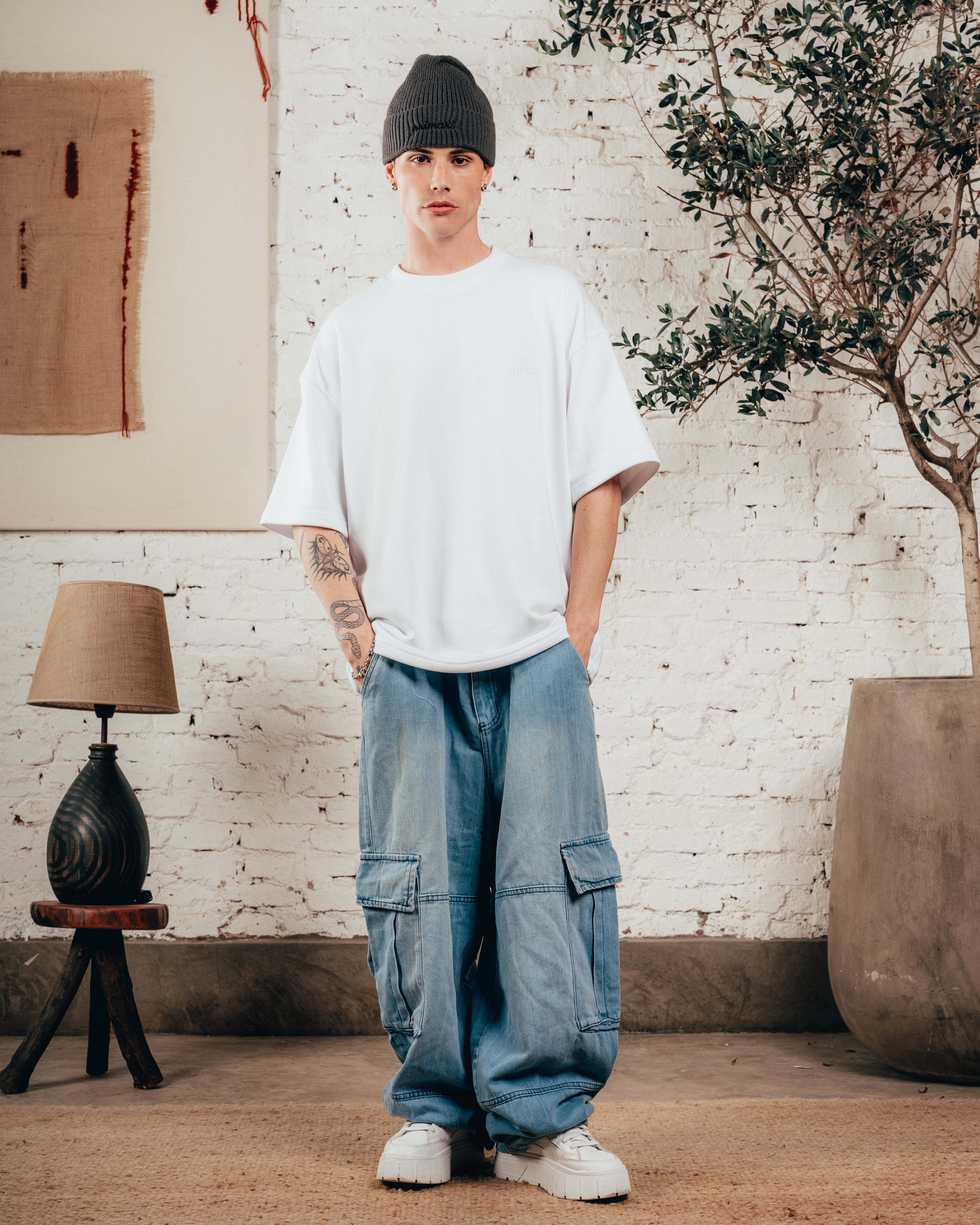KIMONO PESADO OVERSIZED [ PRIMARI ] LISO WHITE