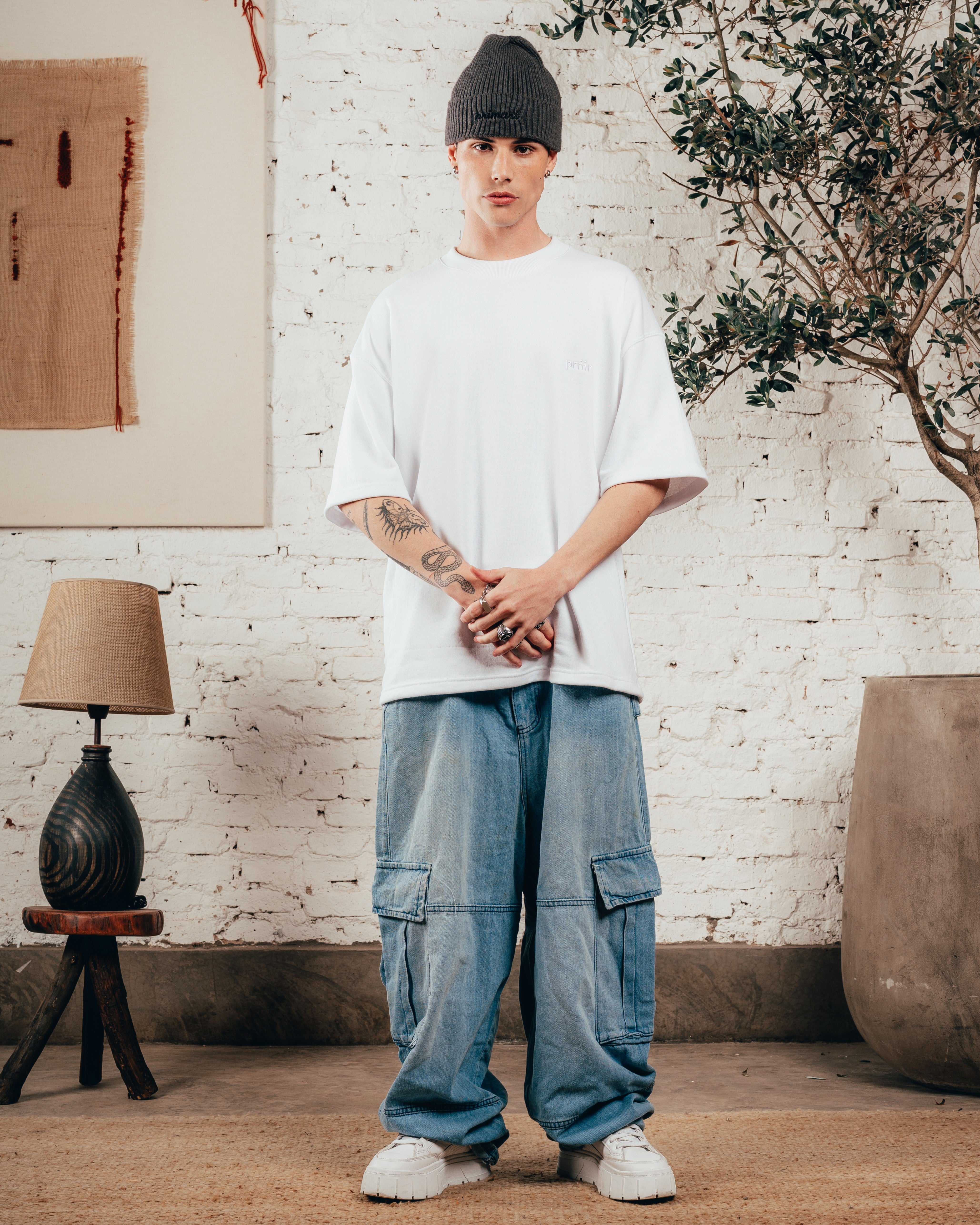 KIMONO PESADO OVERSIZED [ PRIMARI ] LISO WHITE