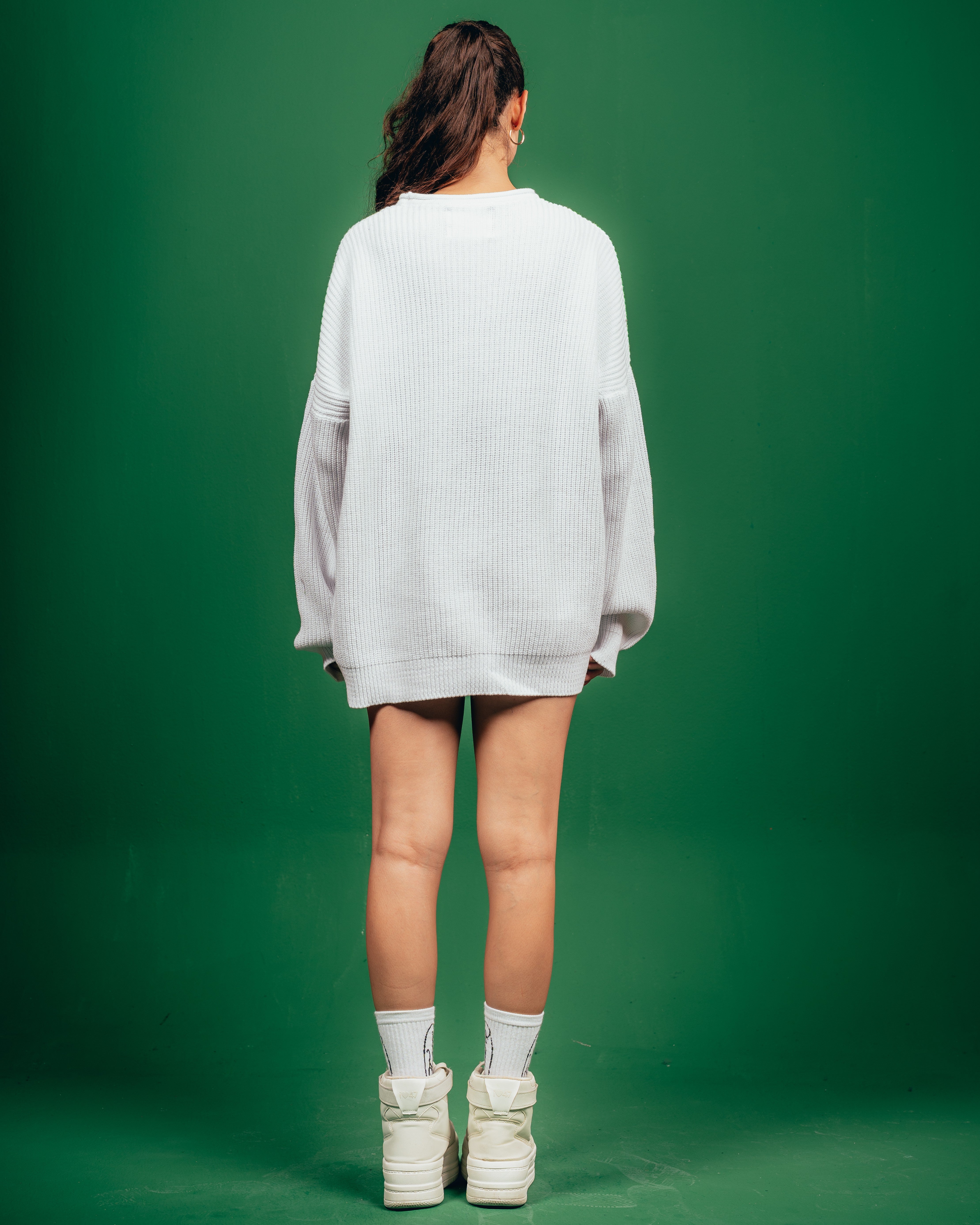 SWEATER TEJIDO PESADO [ CANDY ] WHITE