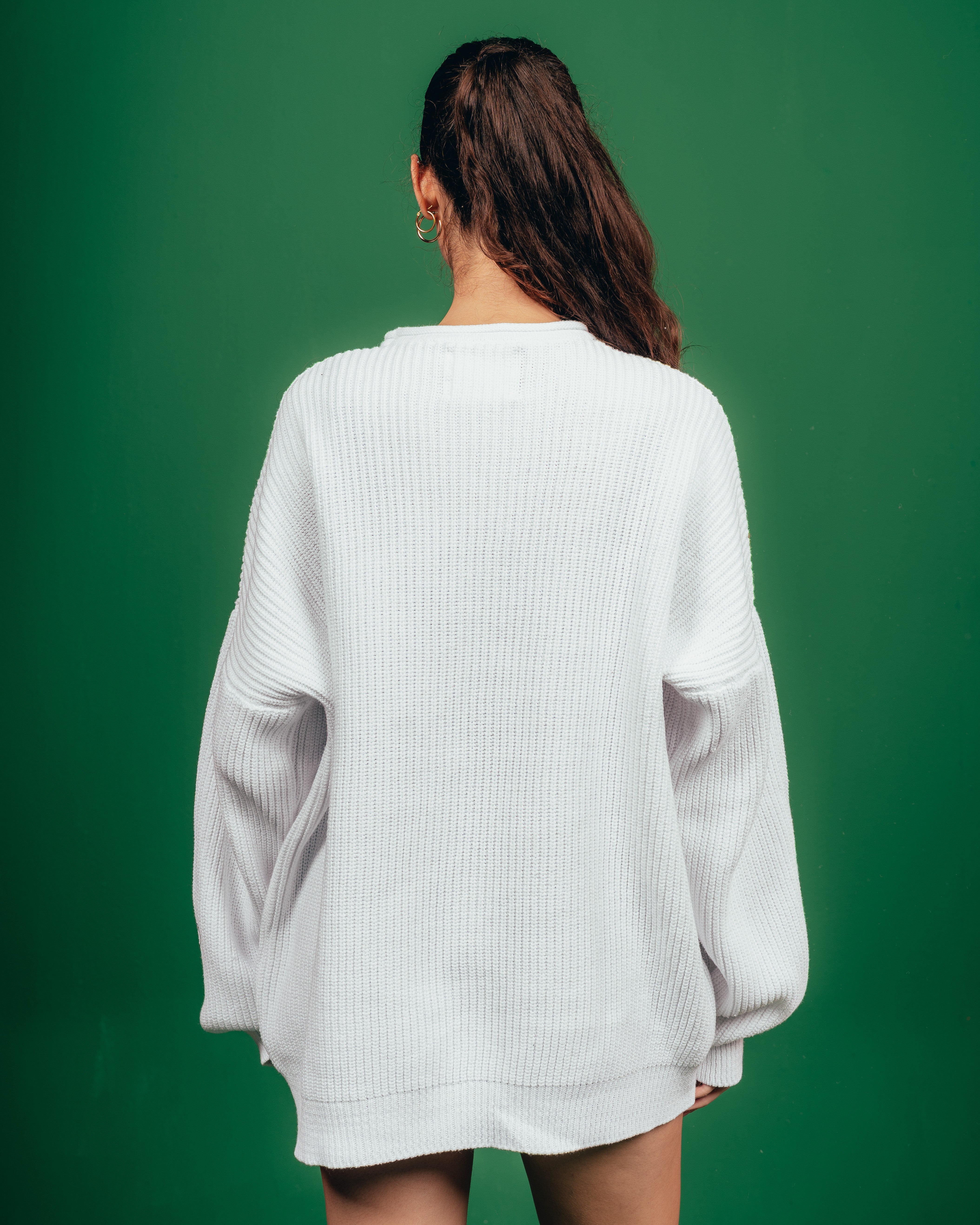 SWEATER TEJIDO PESADO [ CANDY ] WHITE