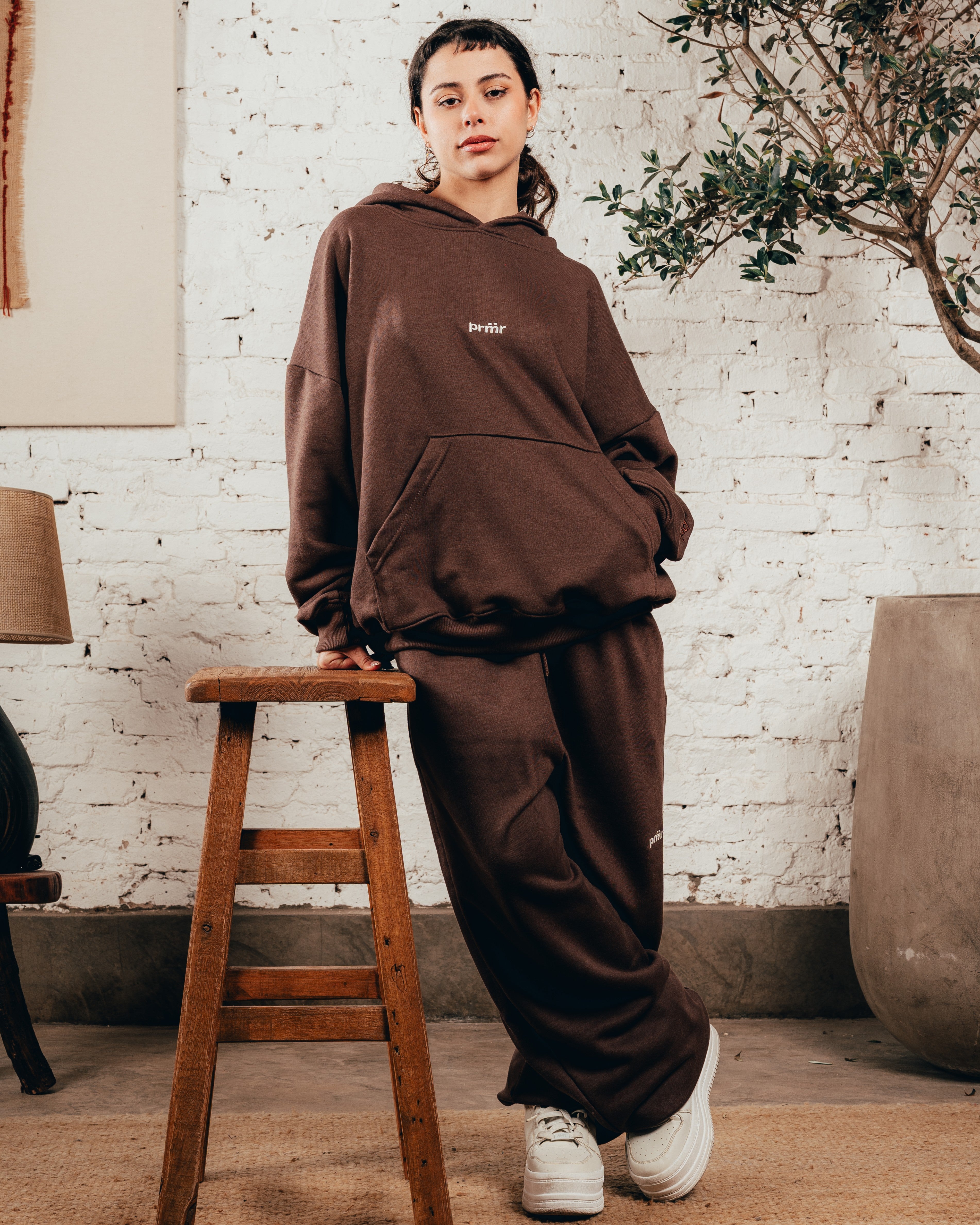 HOODIE OVERISZED [ PRIMARI ] CHOCOLATE